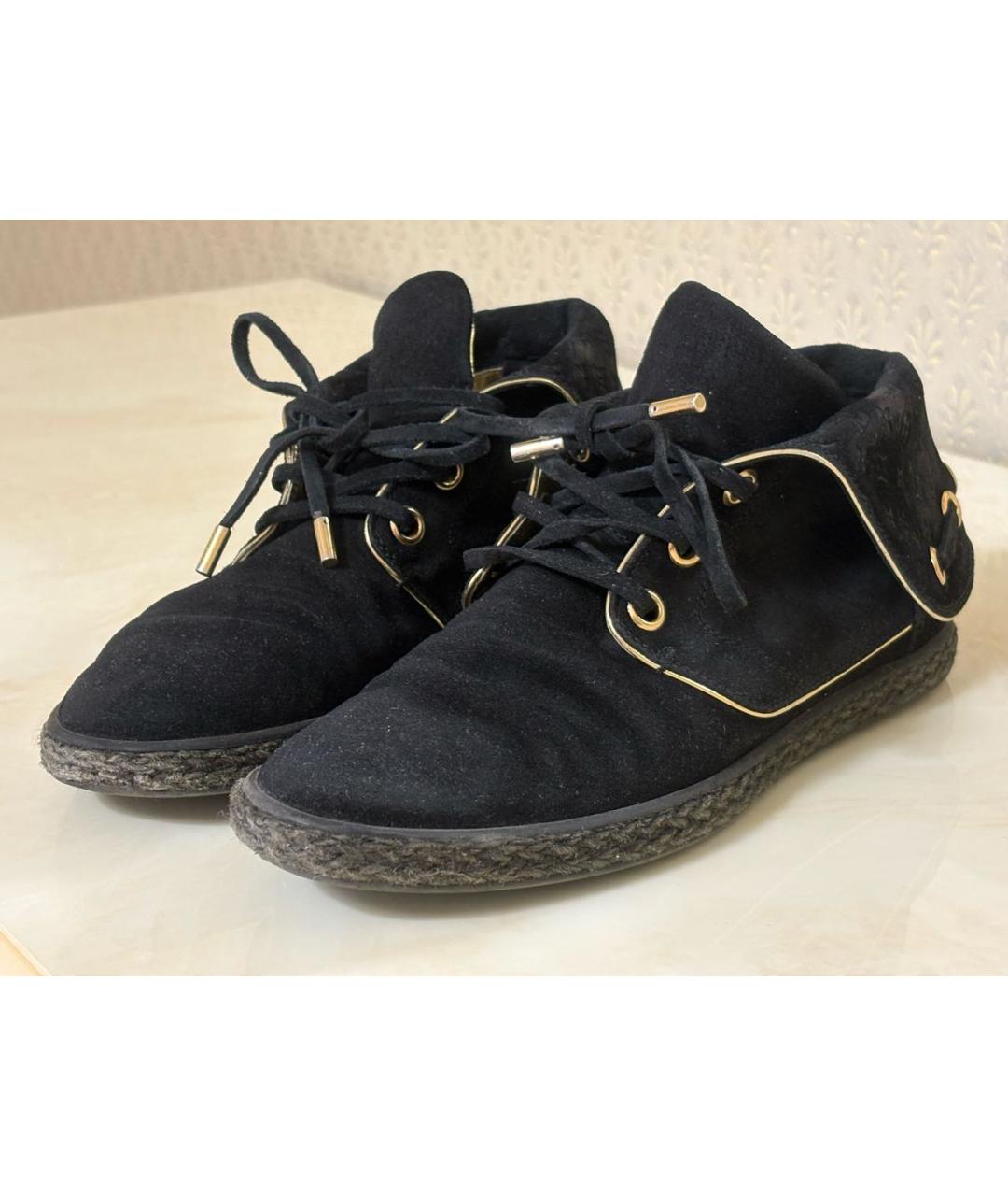 LOUIS VUITTON Черные замшевые ботинки, фото 8