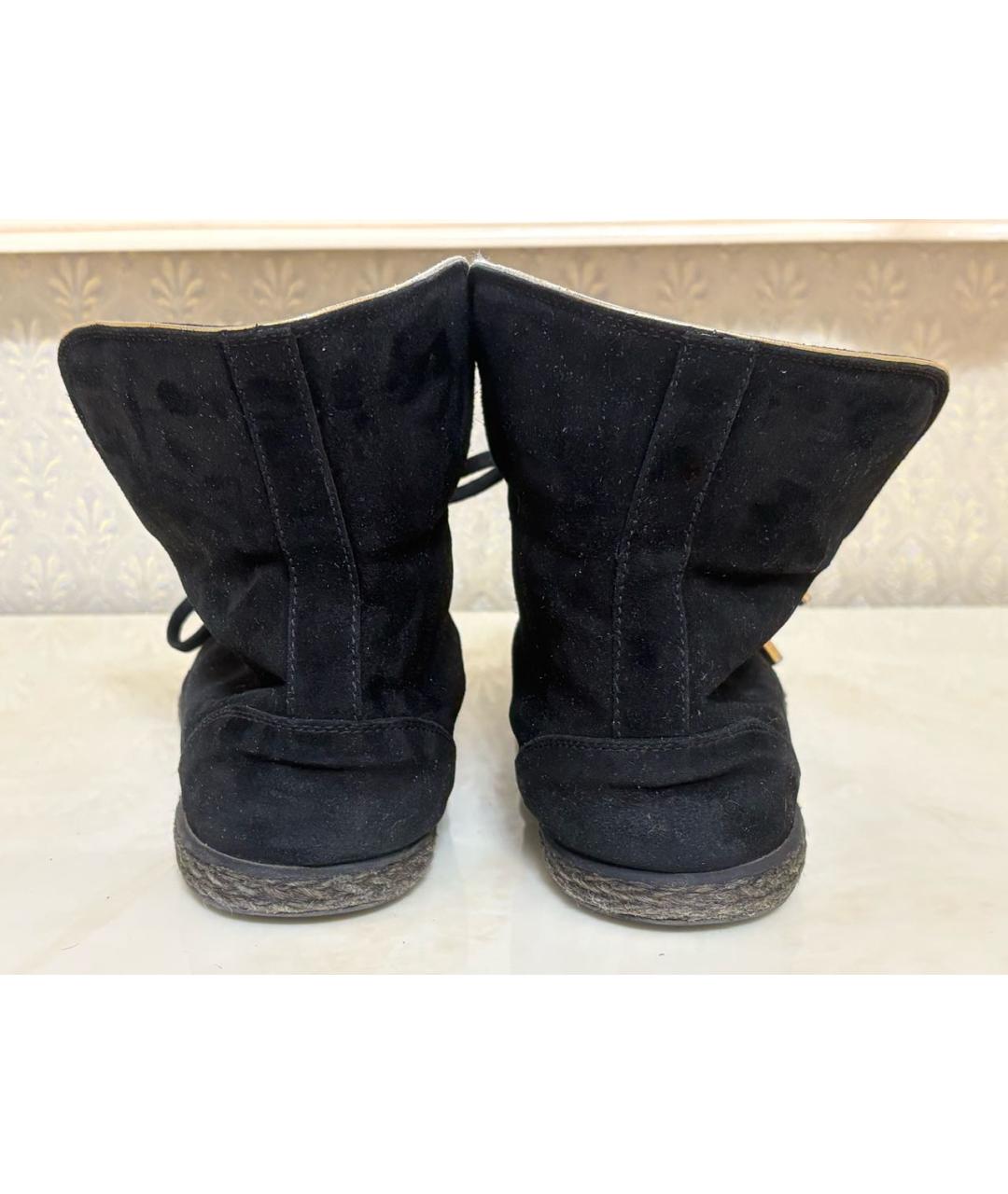 LOUIS VUITTON Черные замшевые ботинки, фото 4