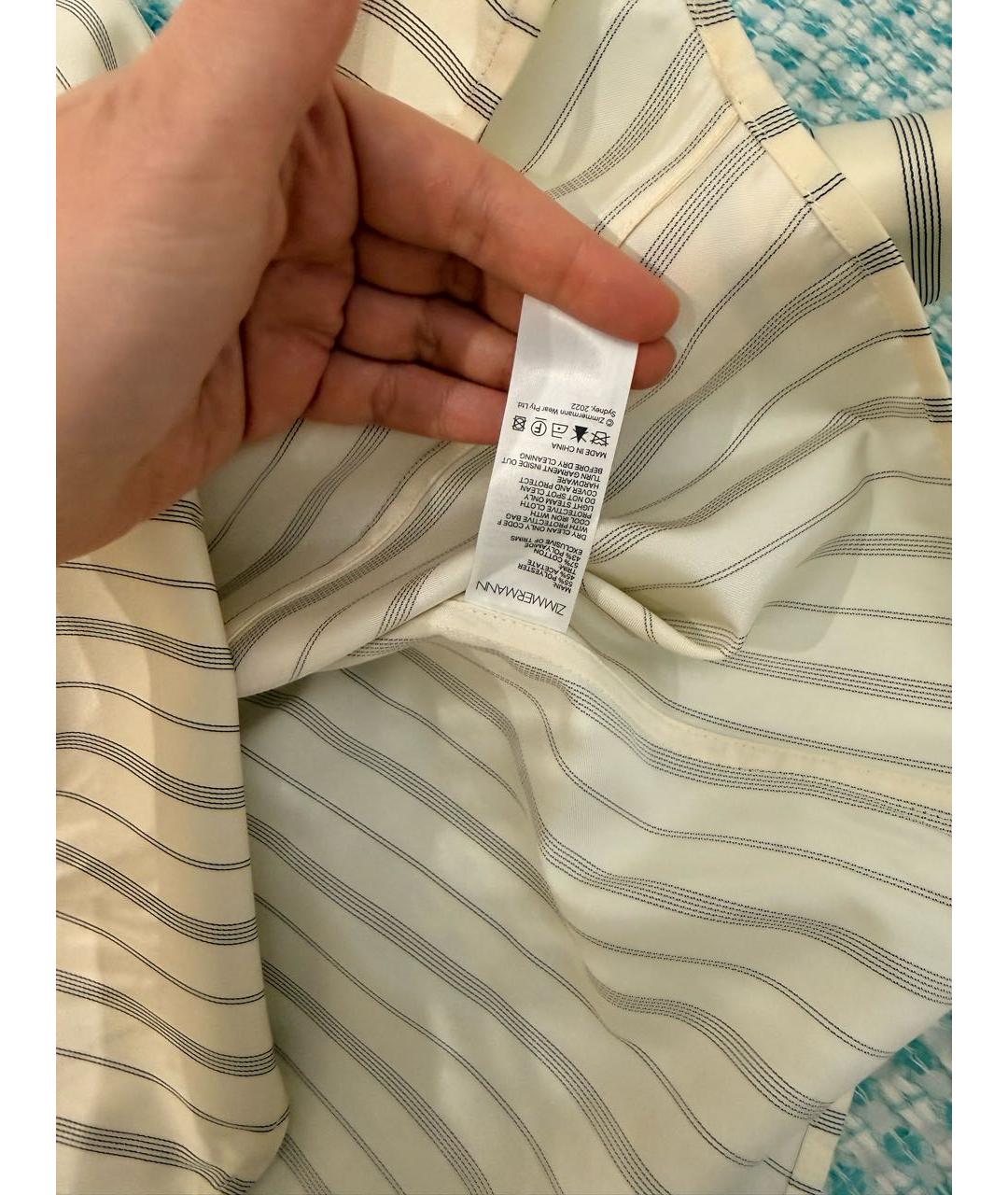 ZIMMERMANN Бежевая полиэстеровая блузы, фото 5