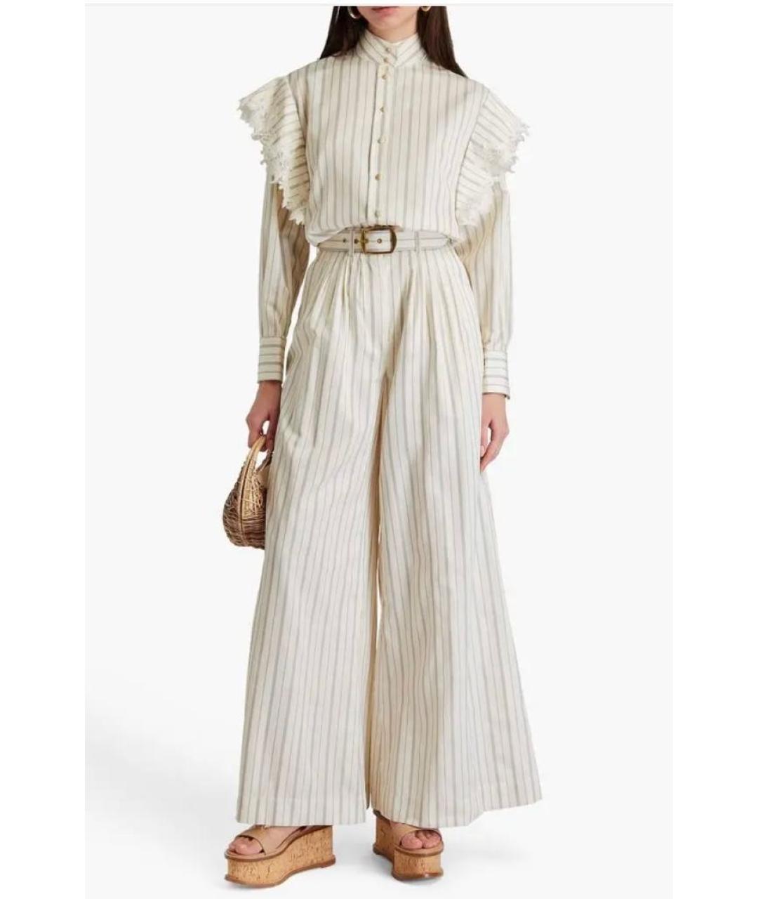 ZIMMERMANN Бежевая полиэстеровая блузы, фото 8