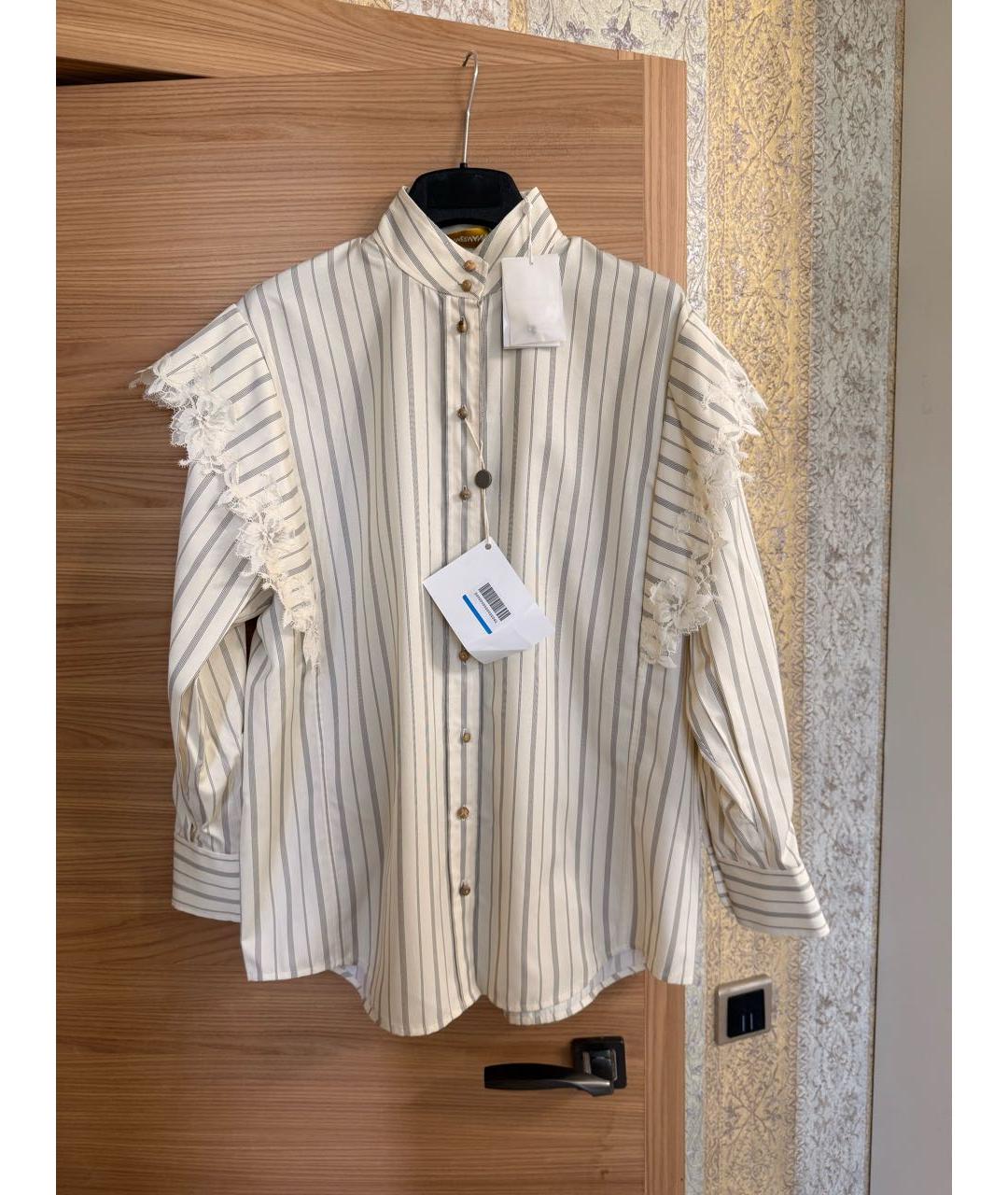 ZIMMERMANN Бежевая полиэстеровая блузы, фото 2