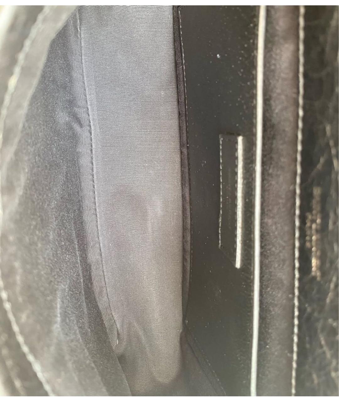 SAINT LAURENT Черная кожаная сумка через плечо, фото 7