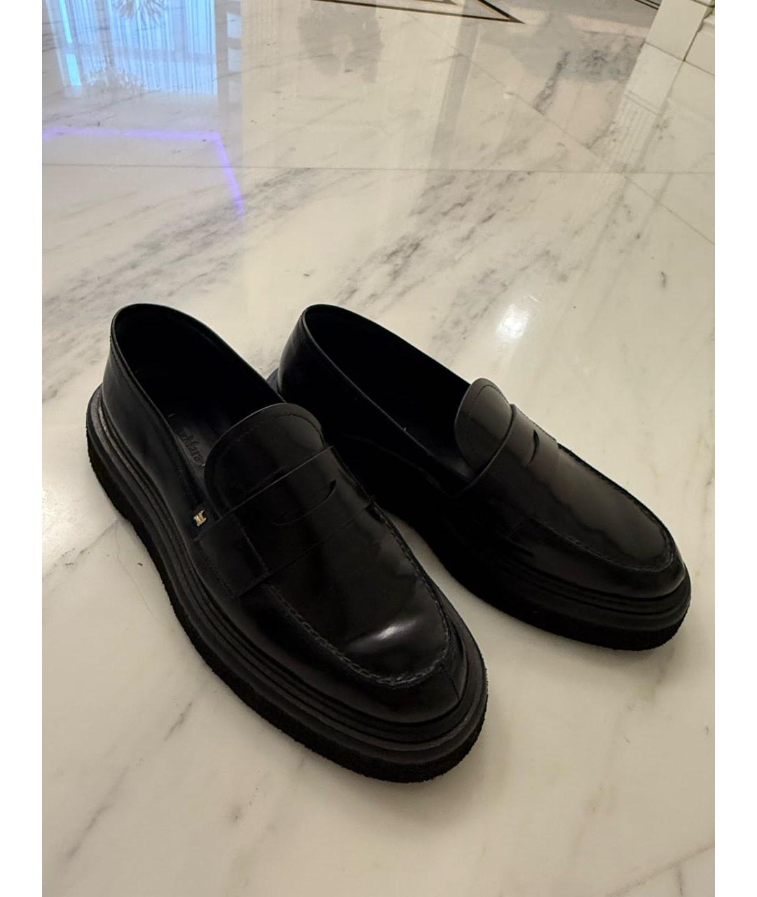 MAX MARA Черные кожаные лоферы, фото 2
