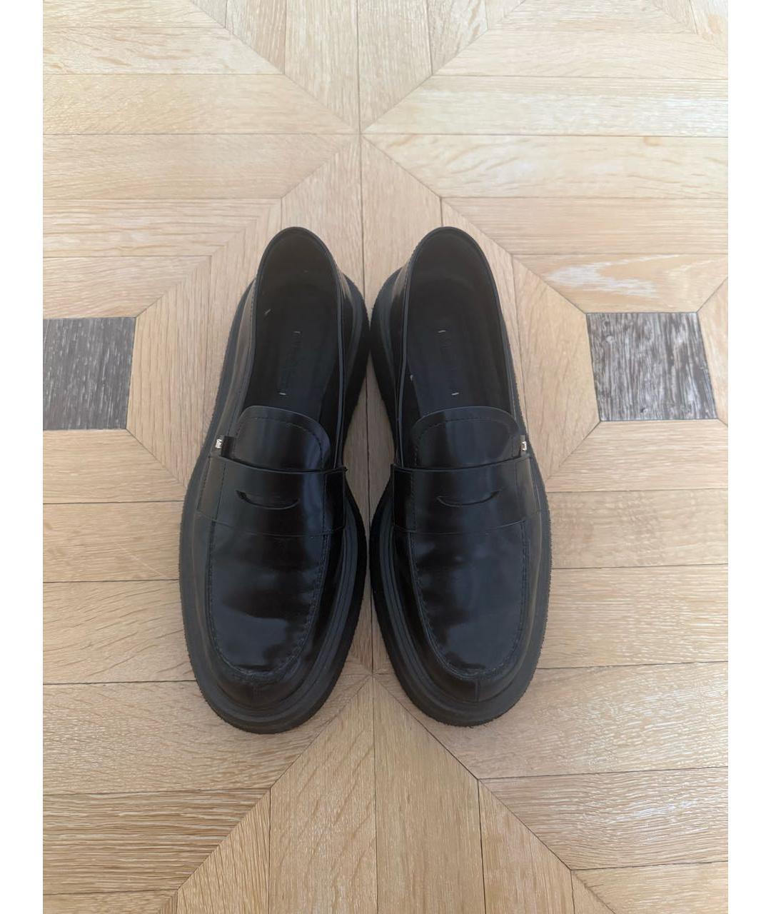 MAX MARA Черные кожаные лоферы, фото 3