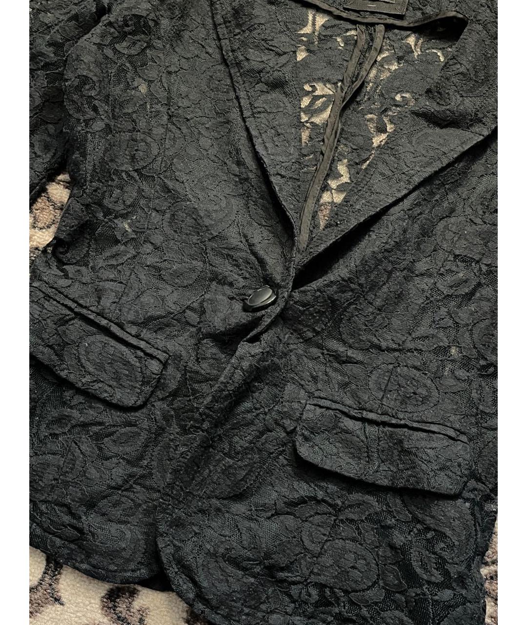 DOLCE&GABBANA Черный кружевной жакет/пиджак, фото 2