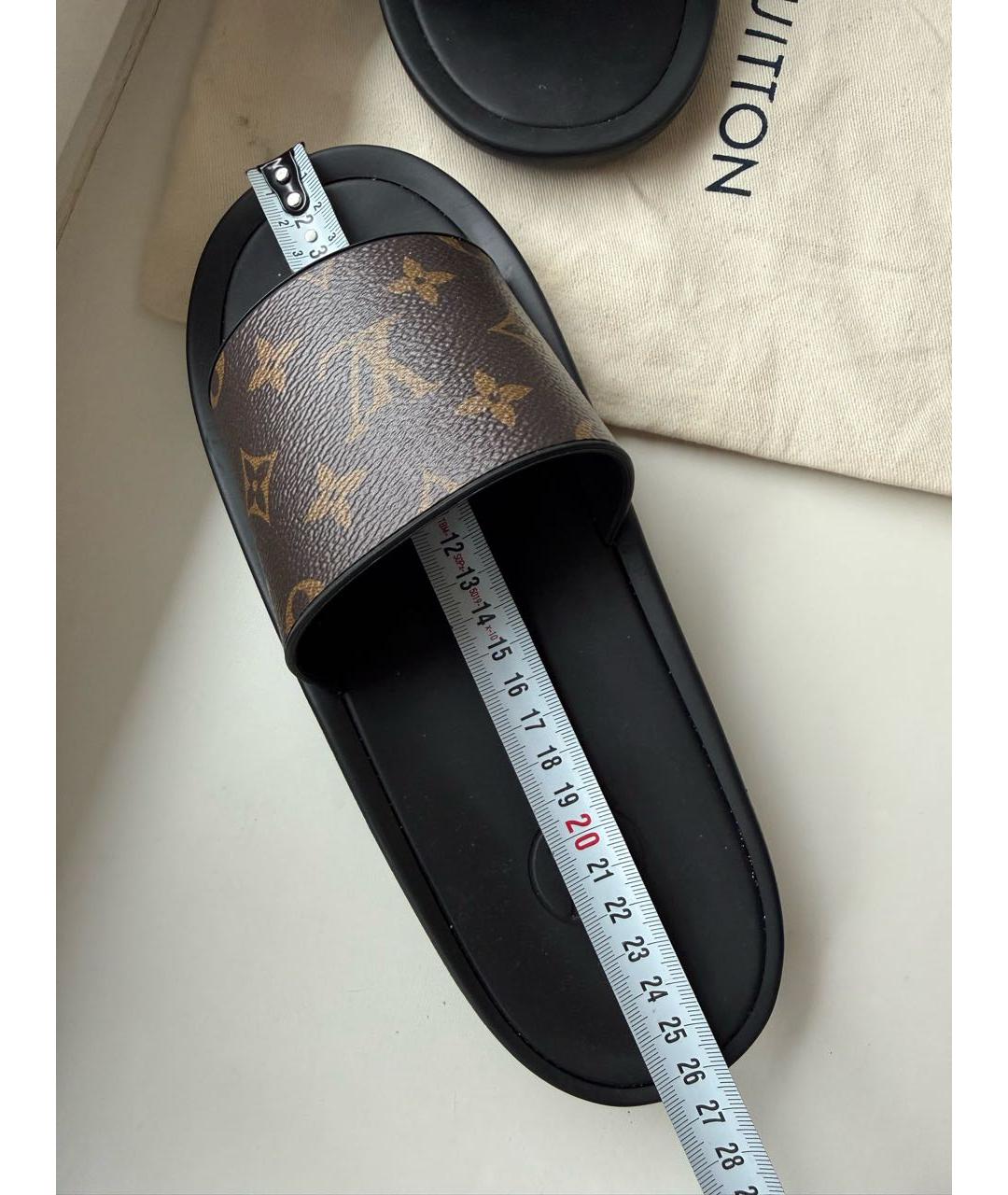LOUIS VUITTON Коричневые шлепанцы, фото 8