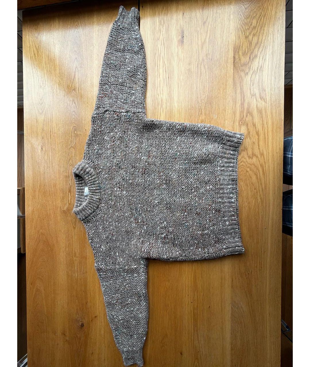 PANICALE Коричневый шерстяной джемпер / свитер, фото 6