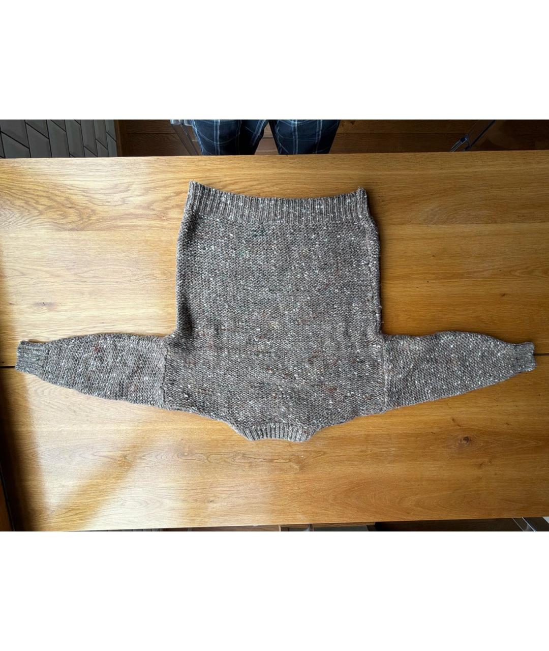 PANICALE Коричневый шерстяной джемпер / свитер, фото 2