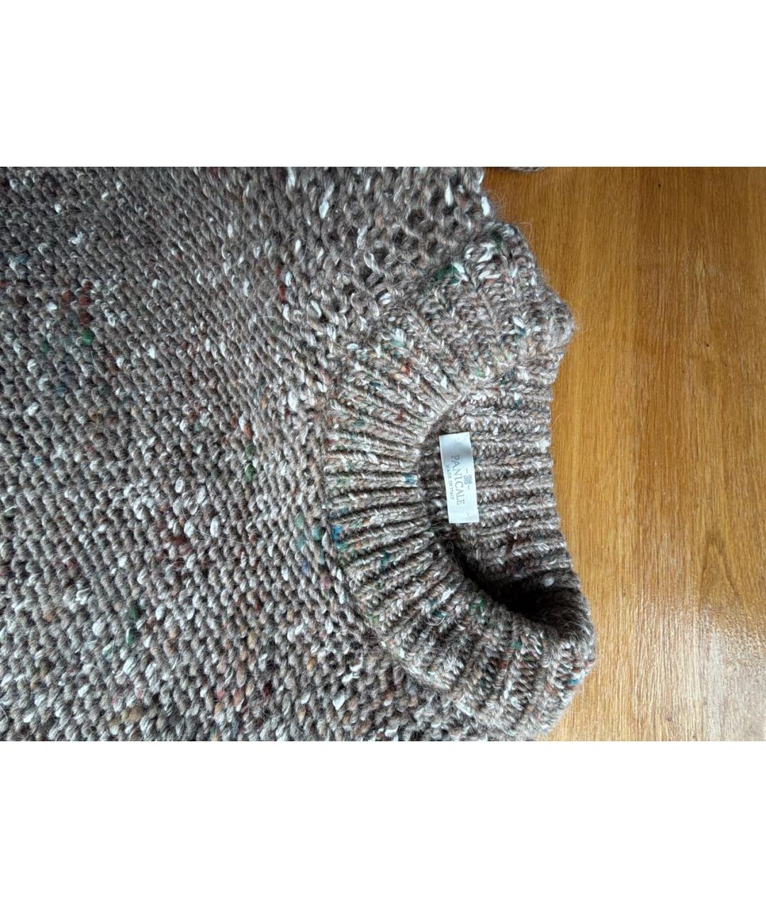 PANICALE Коричневый шерстяной джемпер / свитер, фото 3