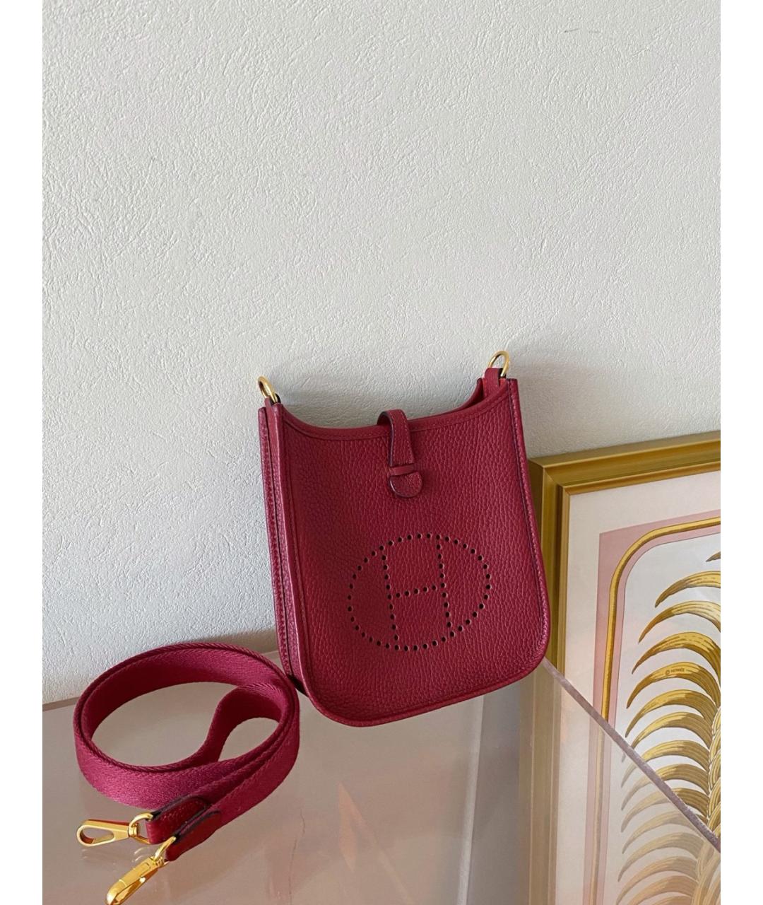 HERMES Красная кожаная сумка через плечо, фото 2