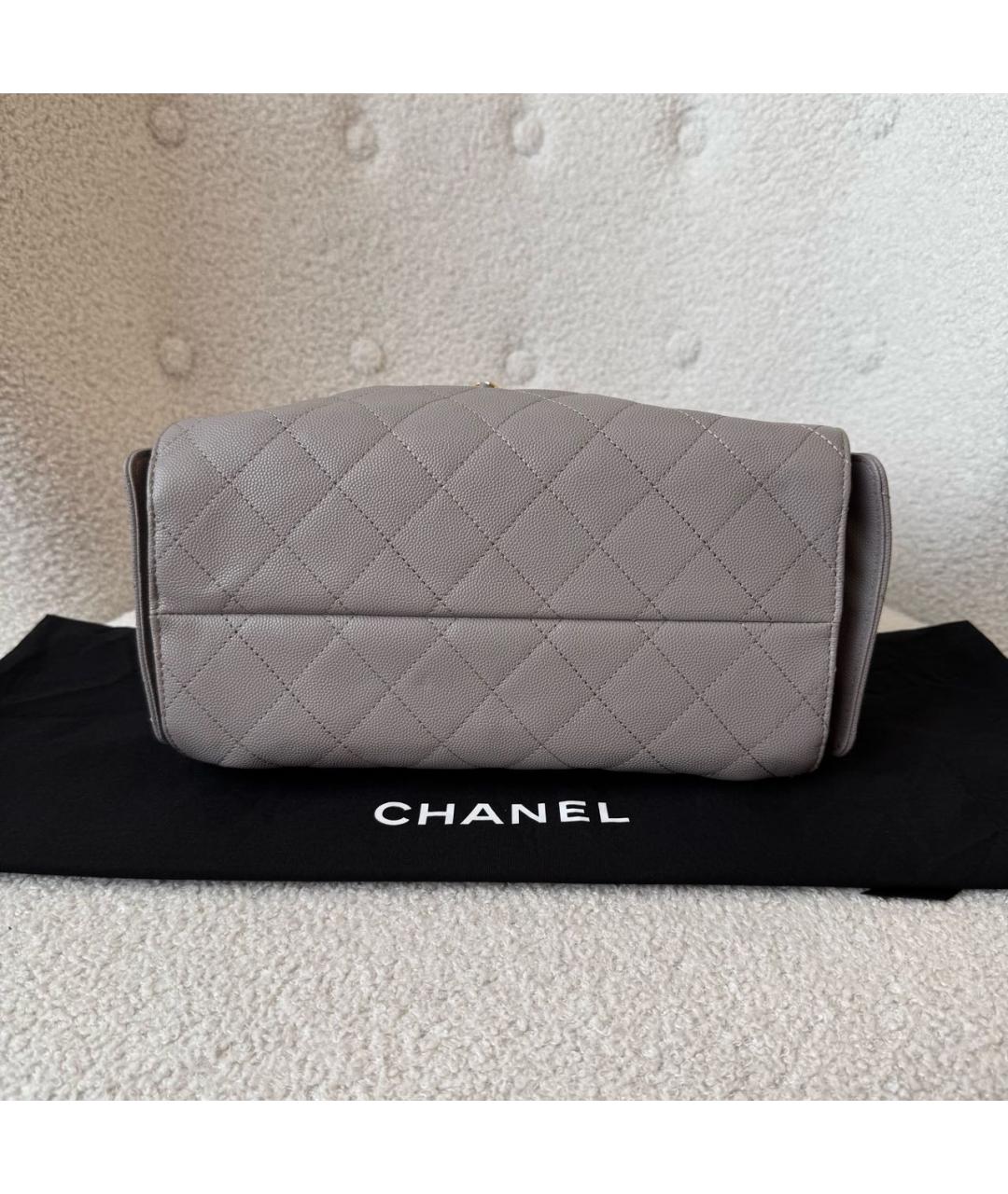 CHANEL Серая кожаная сумка через плечо, фото 8
