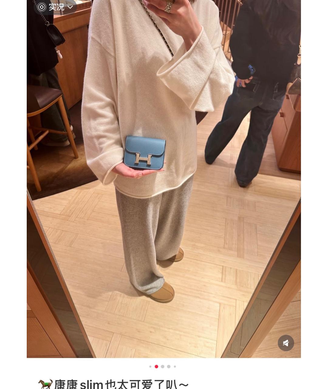 HERMES Синий кожаный кошелек, фото 5