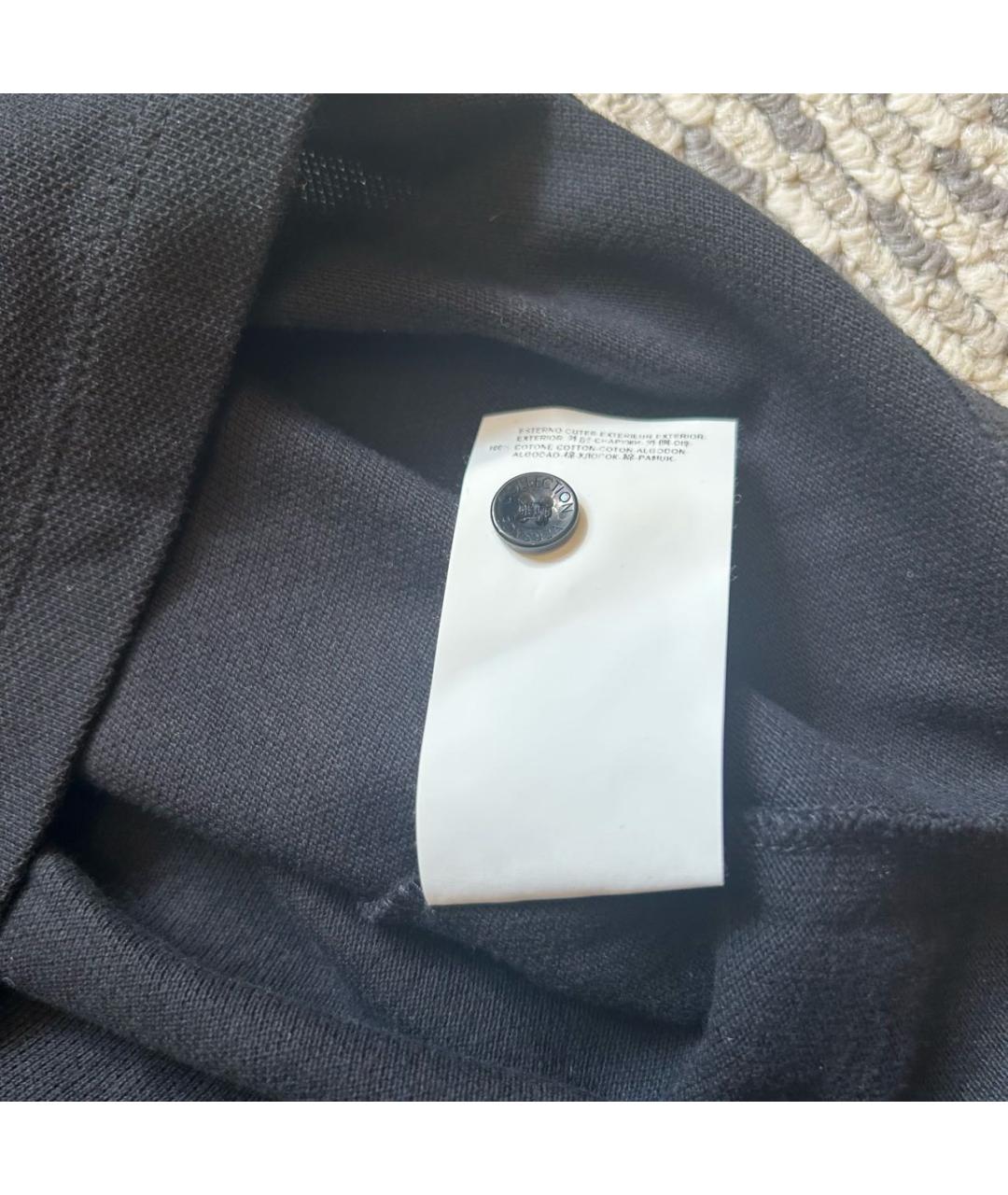 VERSACE Черное хлопковое поло с коротким рукавом, фото 6