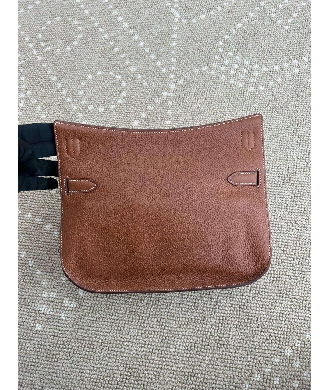 HERMES Коричневая кожаная сумка через плечо, фото 3