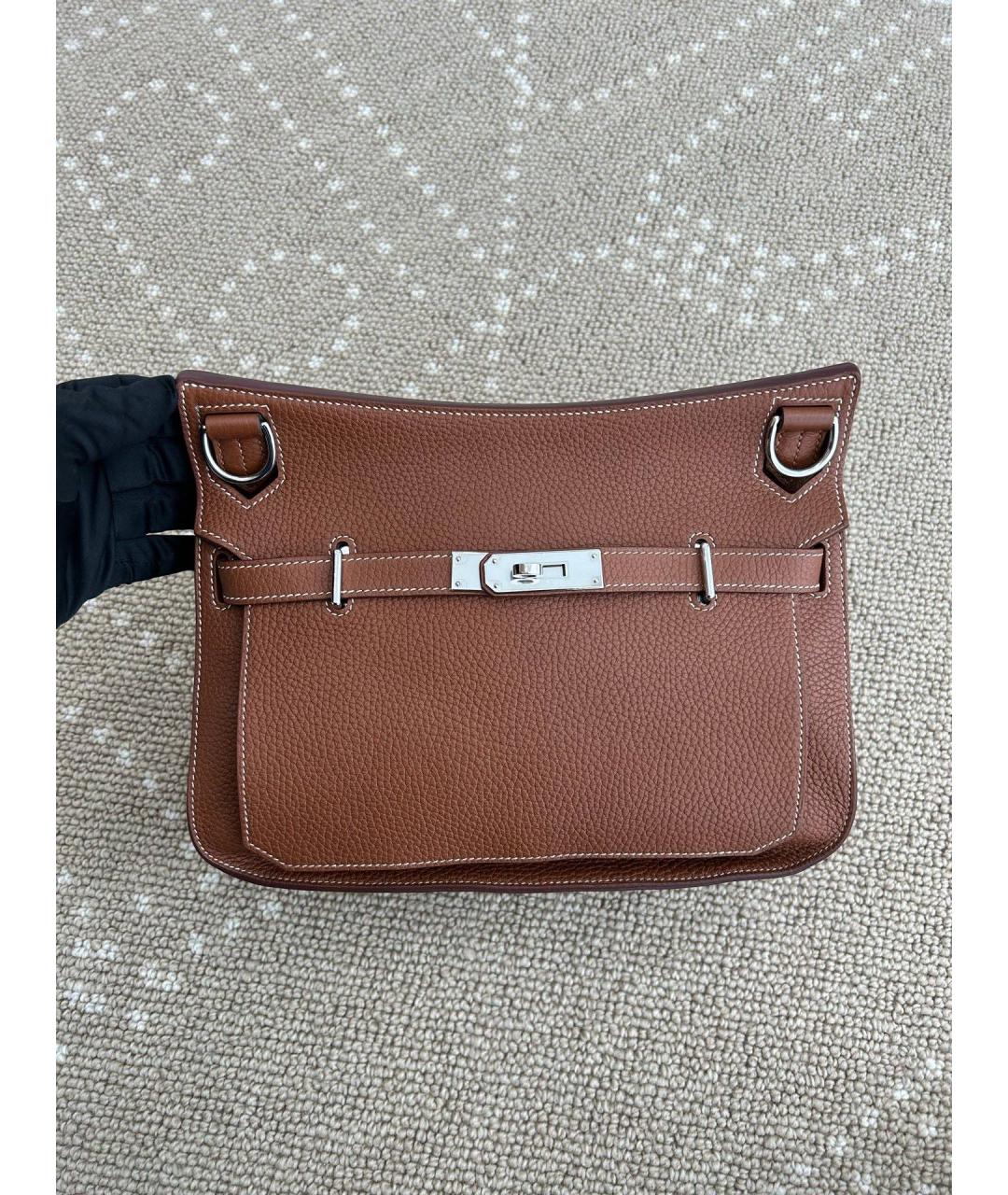 HERMES Коричневая кожаная сумка через плечо, фото 2