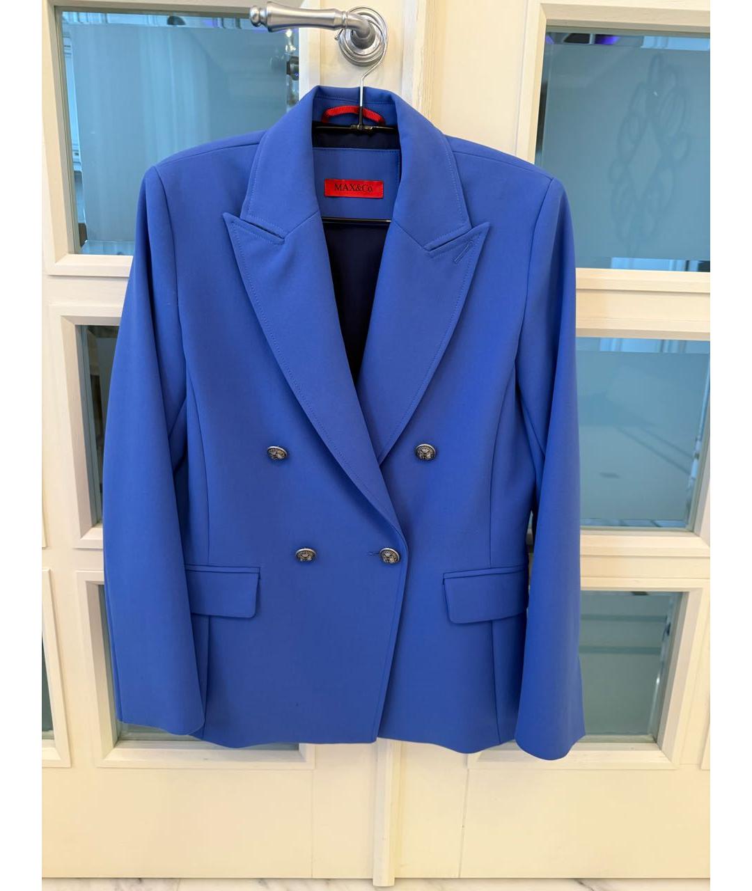 MAX&CO Синий полиэстеровый жакет/пиджак, фото 5