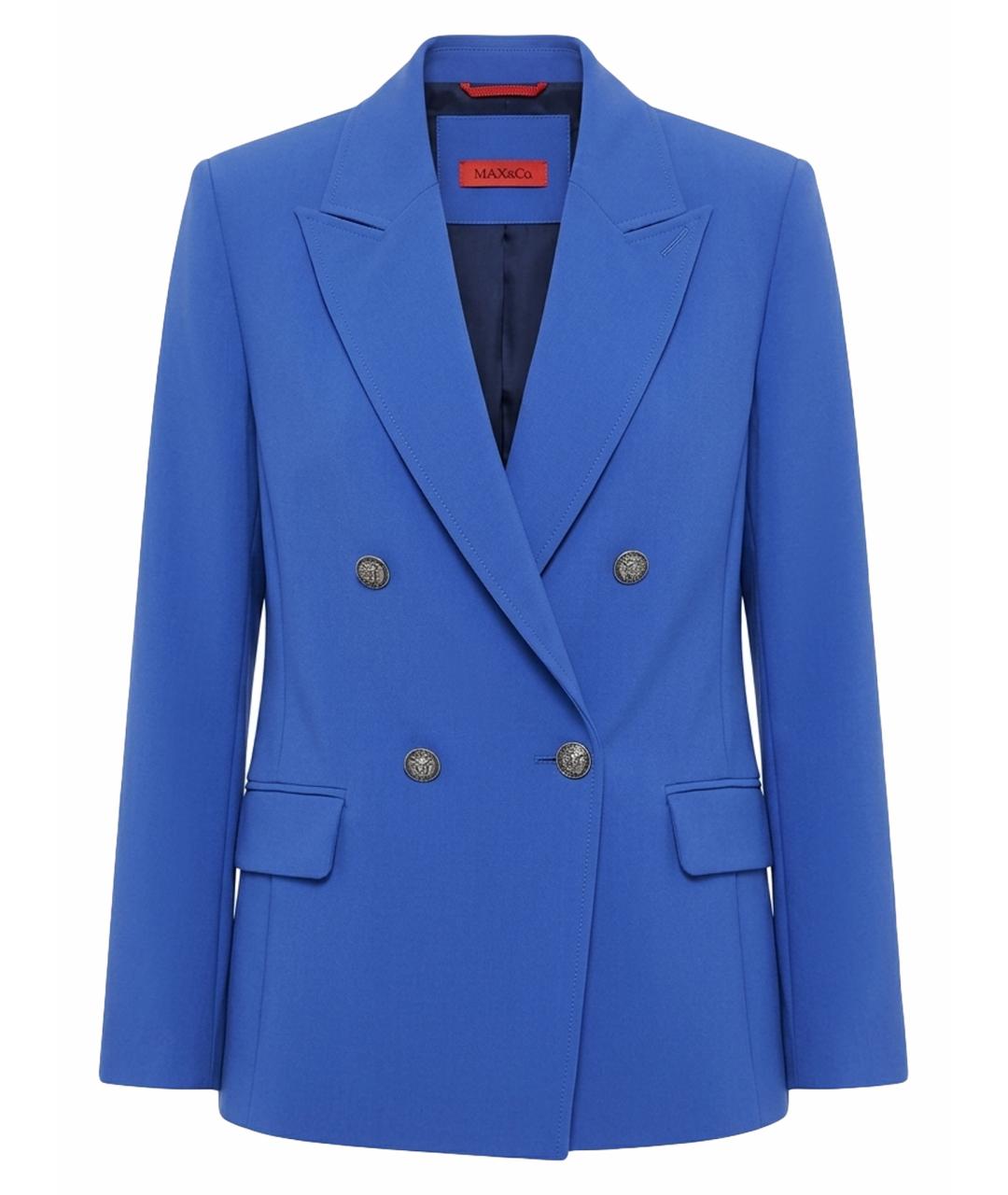 MAX&CO Синий полиэстеровый жакет/пиджак, фото 1