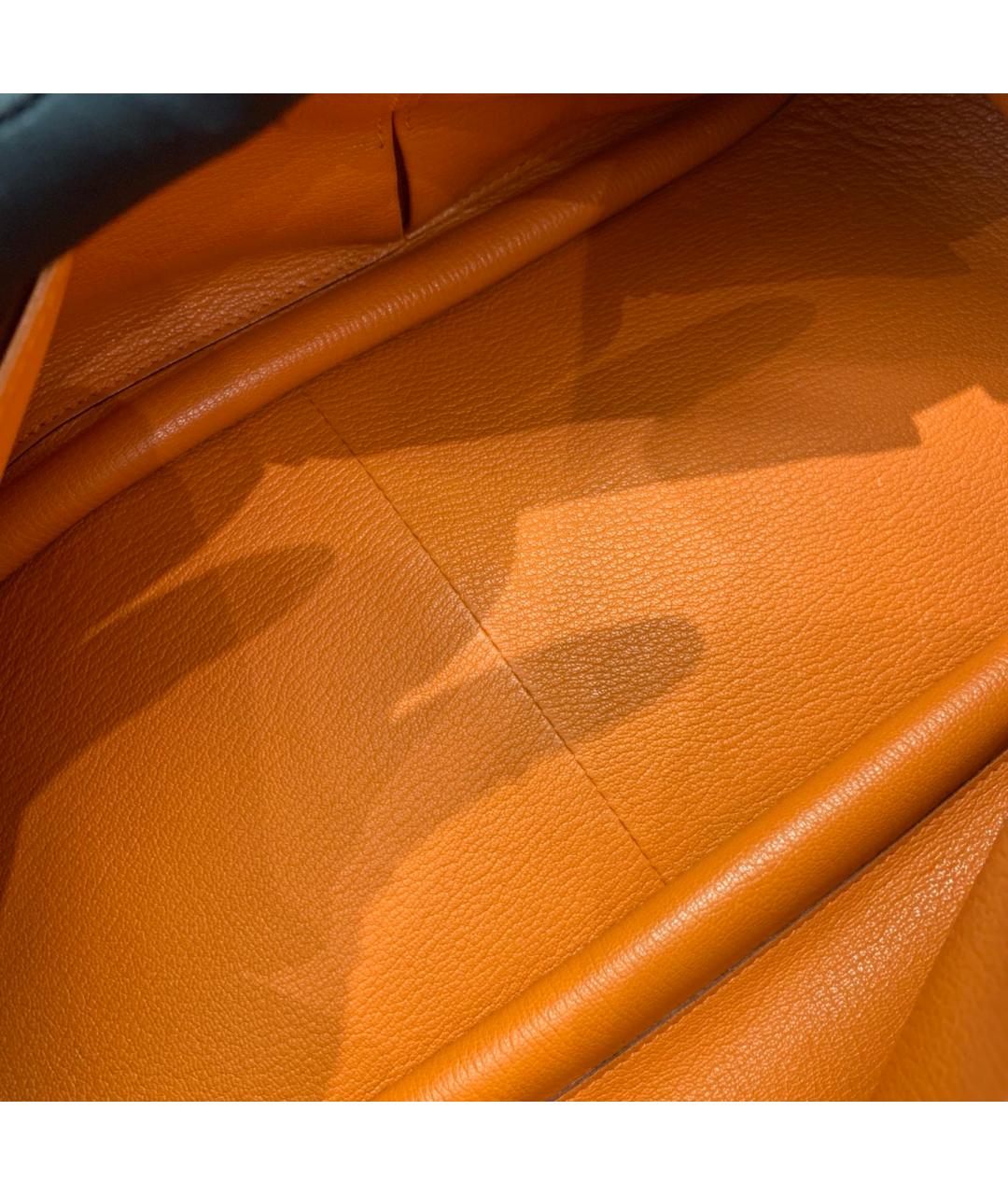 HERMES Оранжевая кожаная сумка через плечо, фото 7