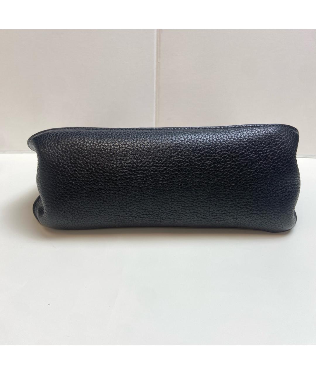 HERMES Черная кожаная сумка через плечо, фото 6