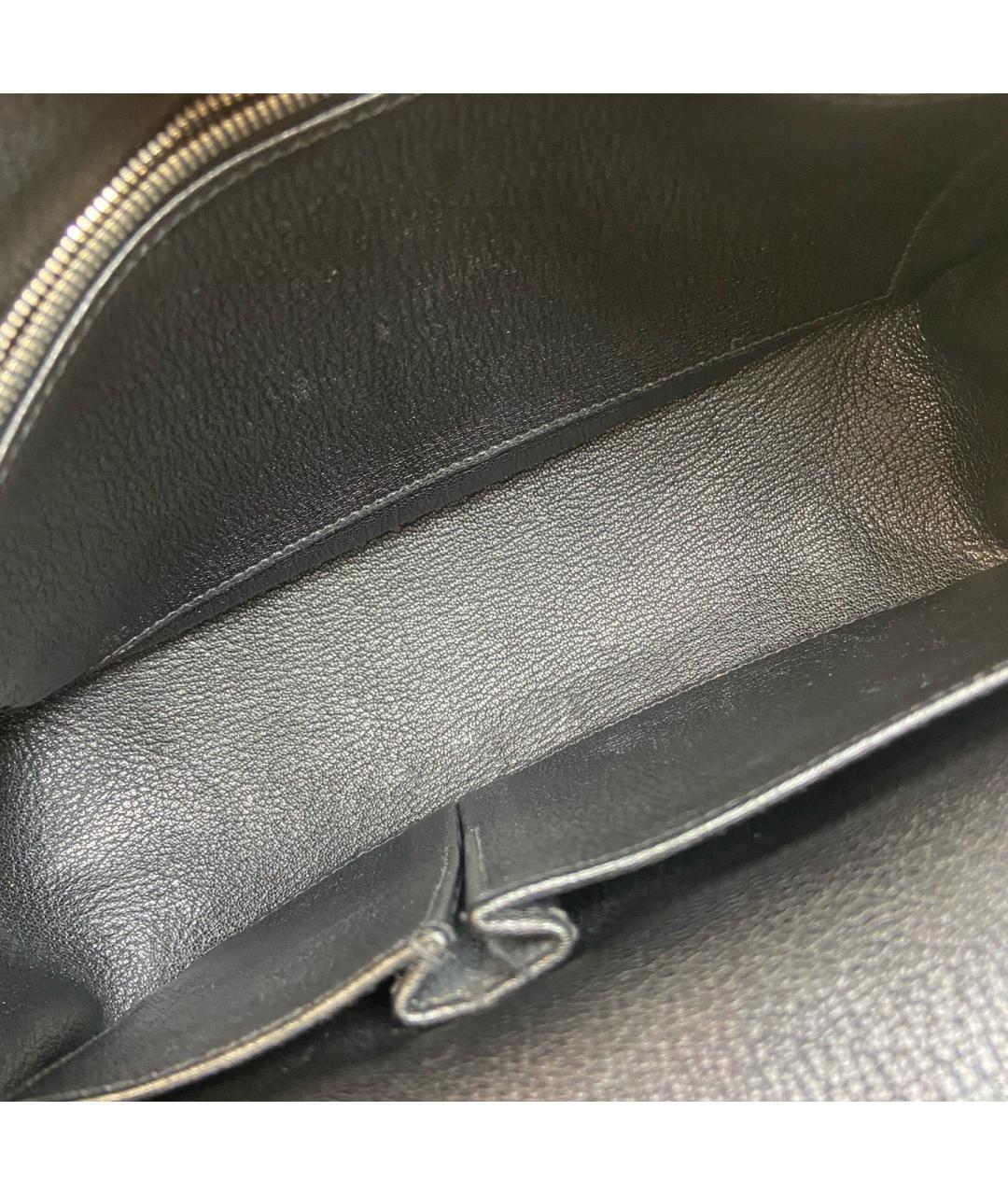 HERMES Черная кожаная сумка через плечо, фото 8