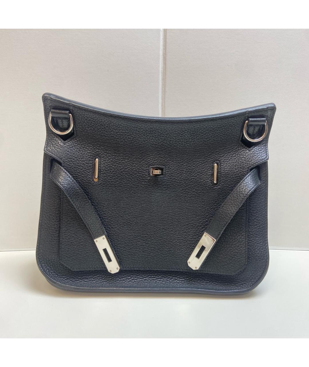 HERMES Черная кожаная сумка через плечо, фото 2