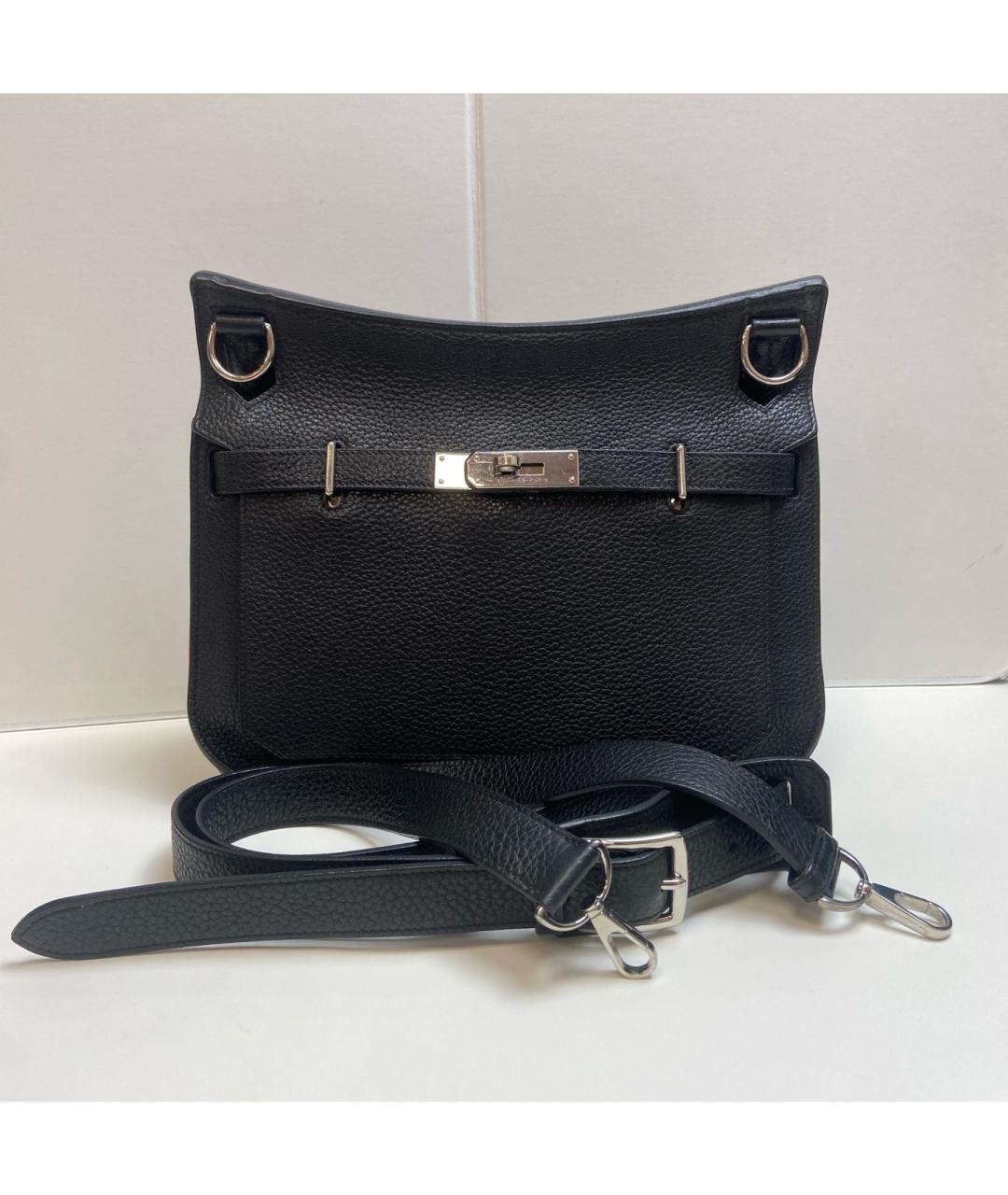 HERMES Черная кожаная сумка через плечо, фото 10