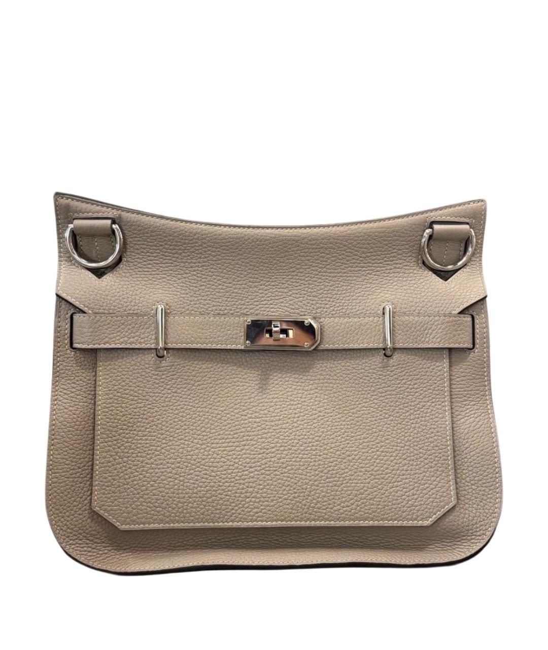 HERMES Серая кожаная сумка через плечо, фото 1