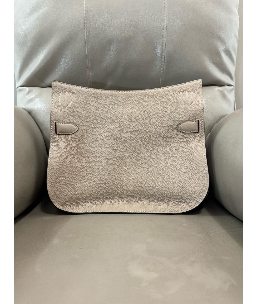 HERMES Серая кожаная сумка через плечо, фото 3