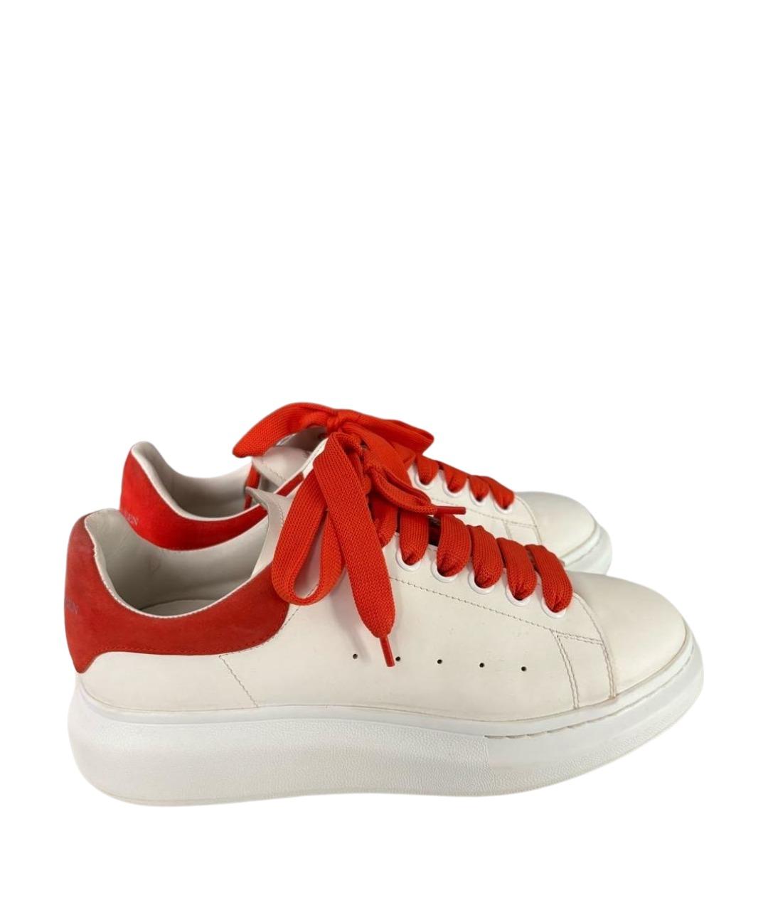 ALEXANDER MCQUEEN Белые кожаные низкие кроссовки / кеды, фото 1