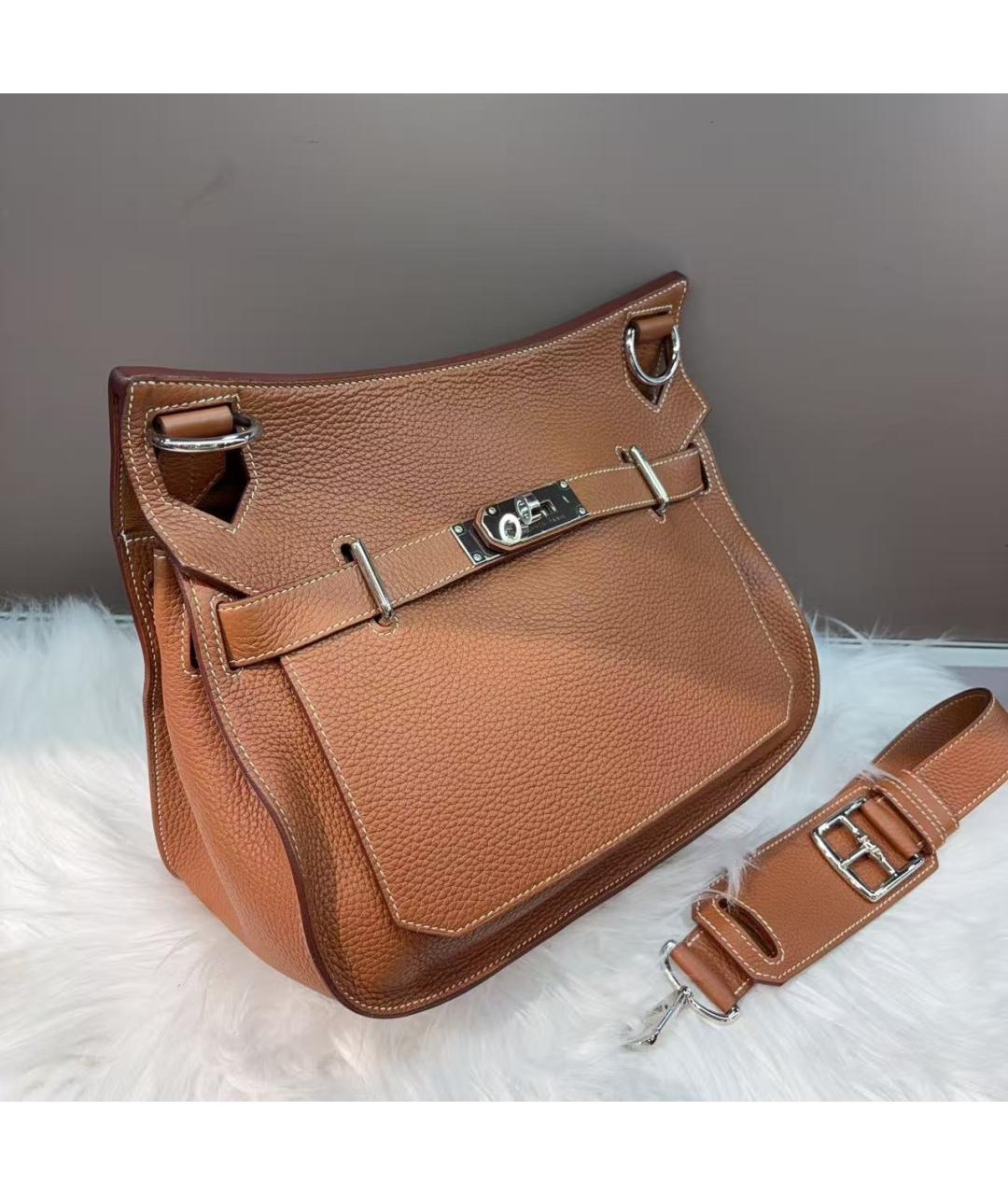 HERMES Коричневая кожаная сумка через плечо, фото 3