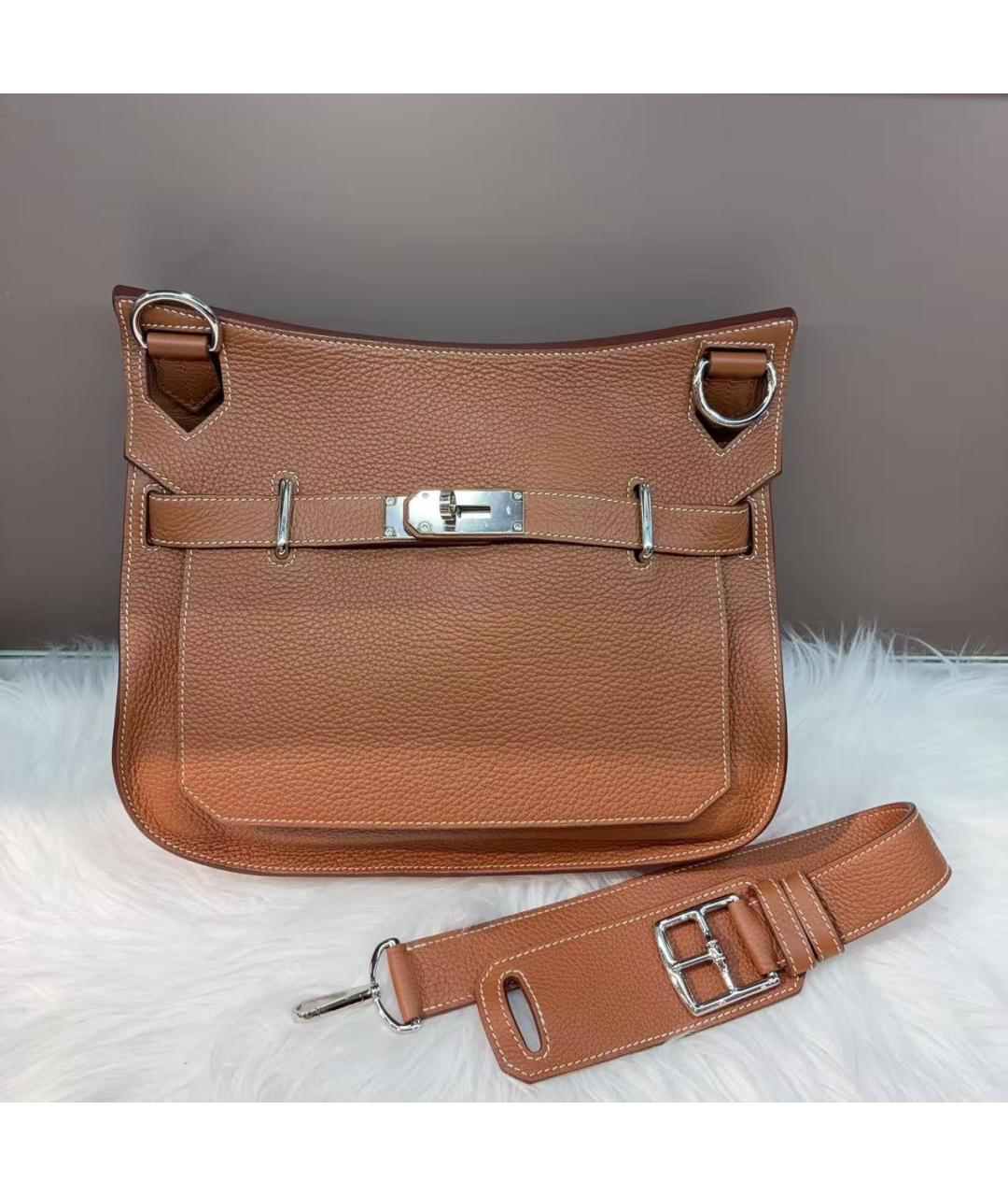 HERMES Коричневая кожаная сумка через плечо, фото 7