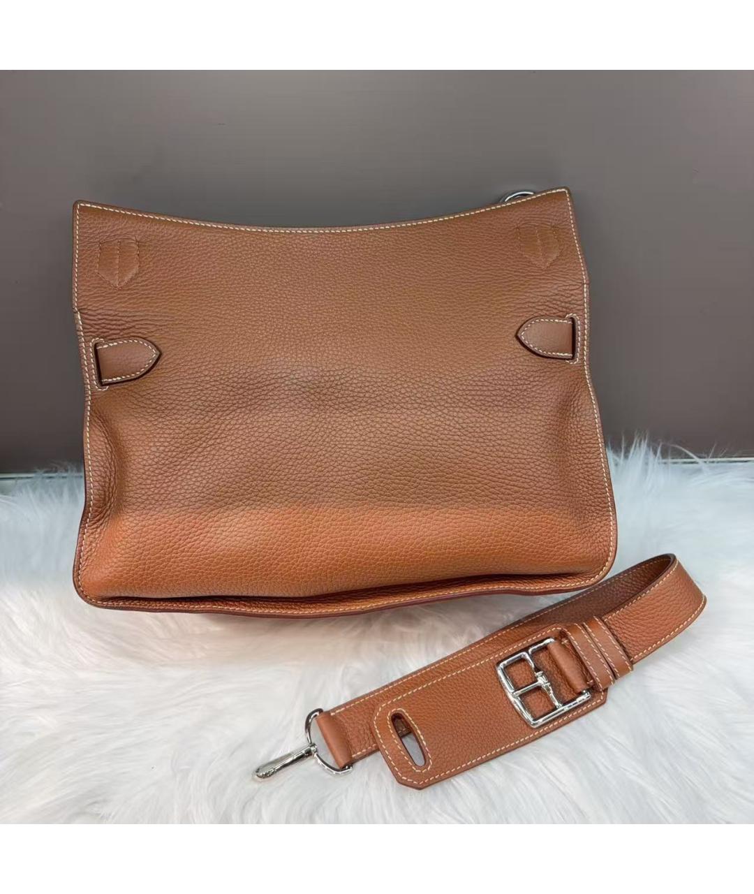 HERMES Коричневая кожаная сумка через плечо, фото 2