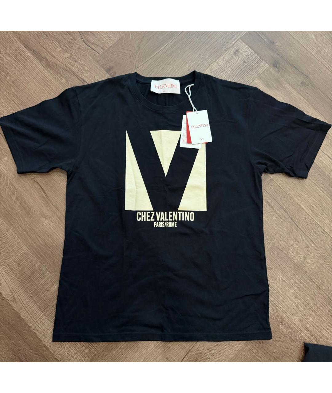VALENTINO BEAUTY Черная хлопковая футболка, фото 5