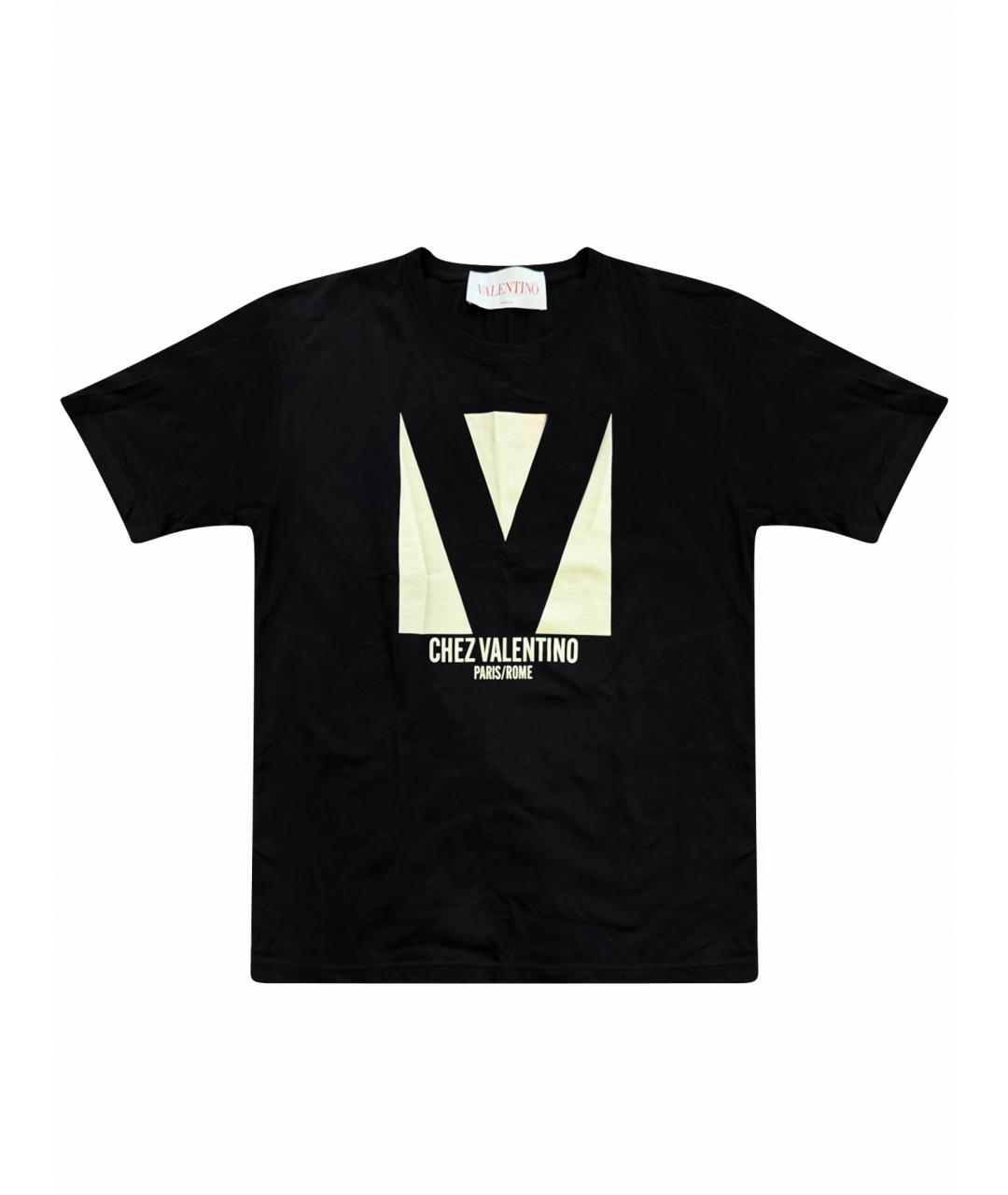 VALENTINO BEAUTY Черная хлопковая футболка, фото 1