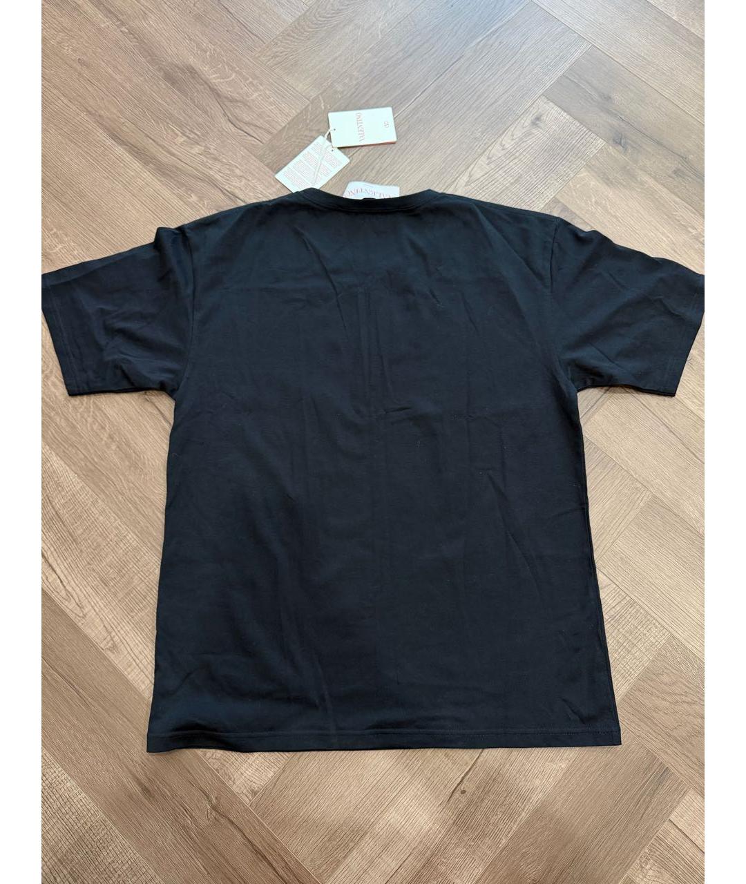 VALENTINO BEAUTY Черная хлопковая футболка, фото 2