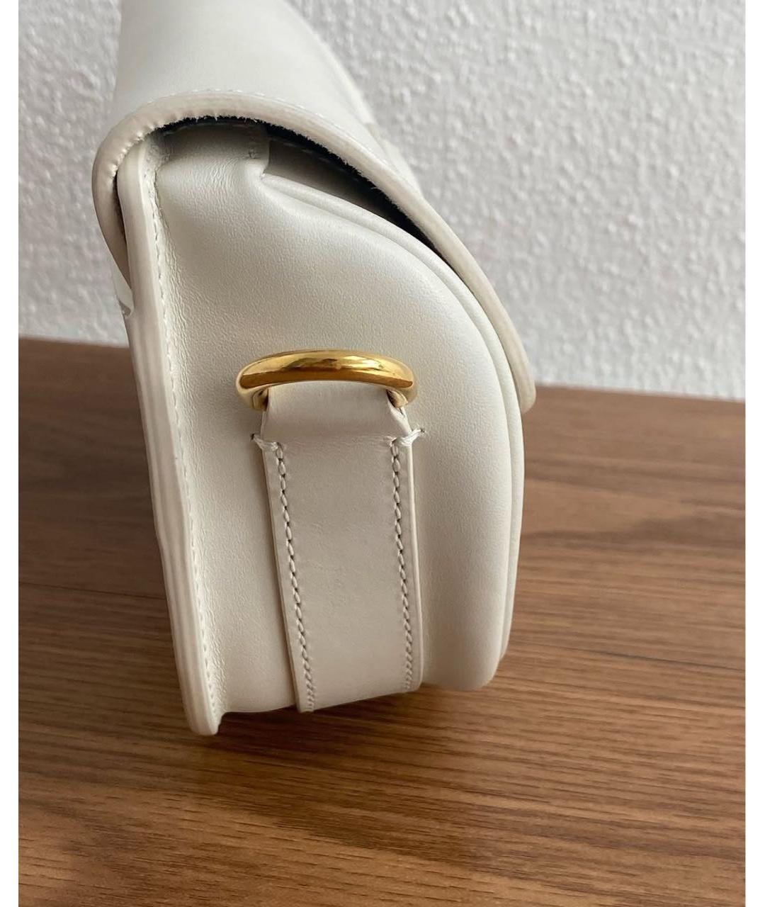 CHRISTIAN DIOR Белая кожаная сумка через плечо, фото 7