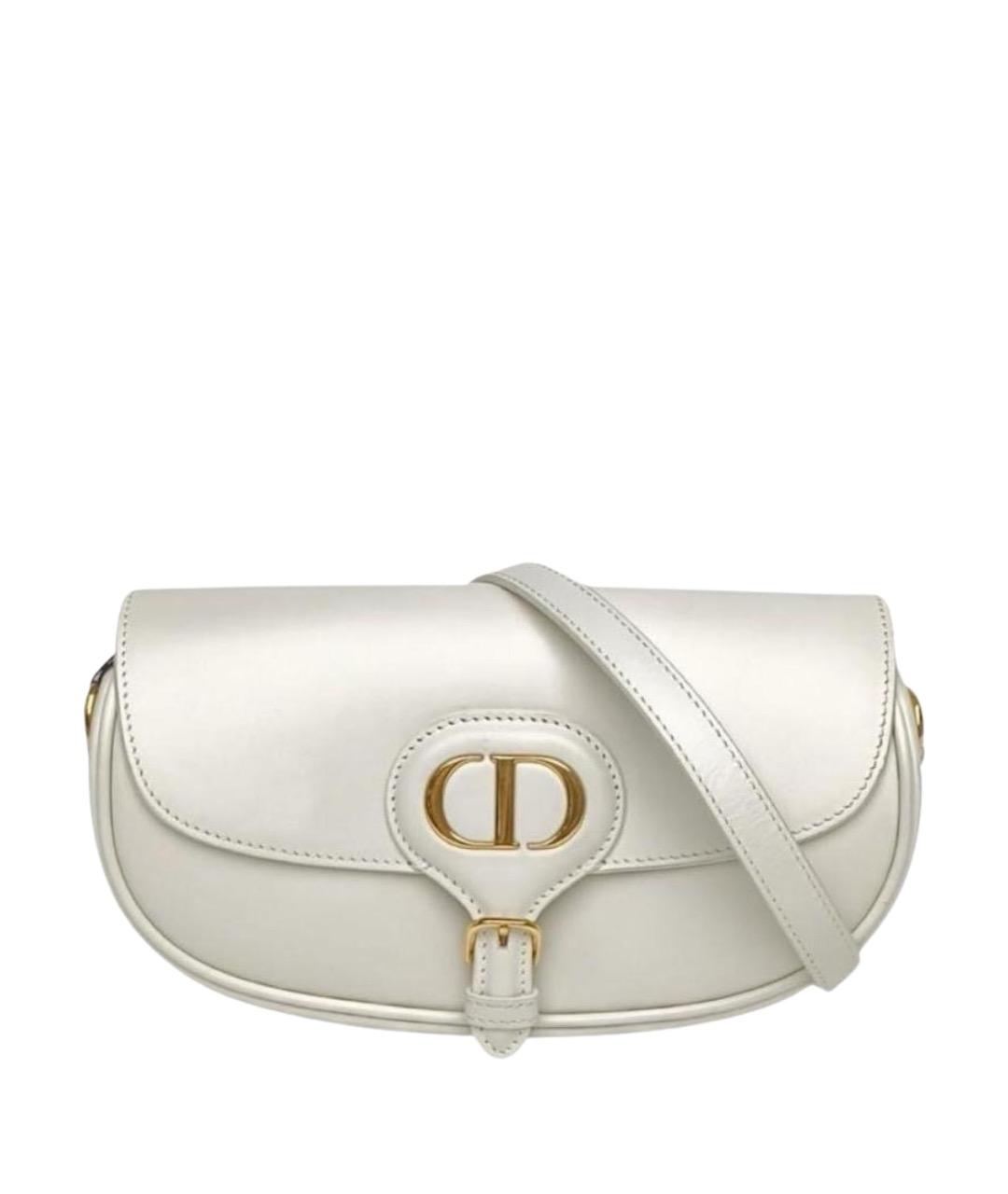 CHRISTIAN DIOR Белая кожаная сумка через плечо, фото 1
