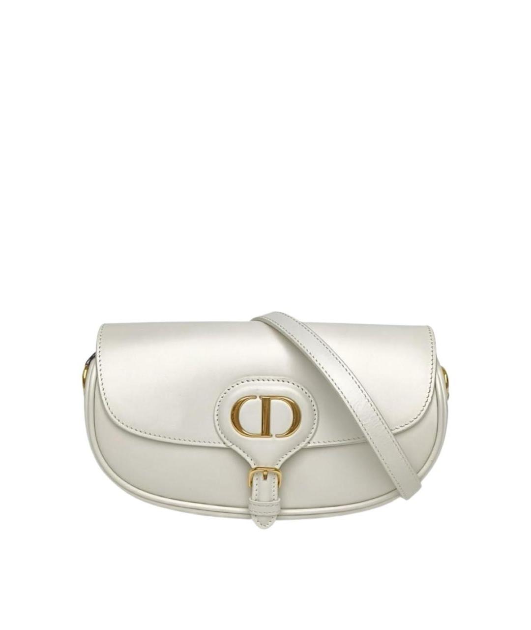 CHRISTIAN DIOR Белая кожаная сумка через плечо, фото 8