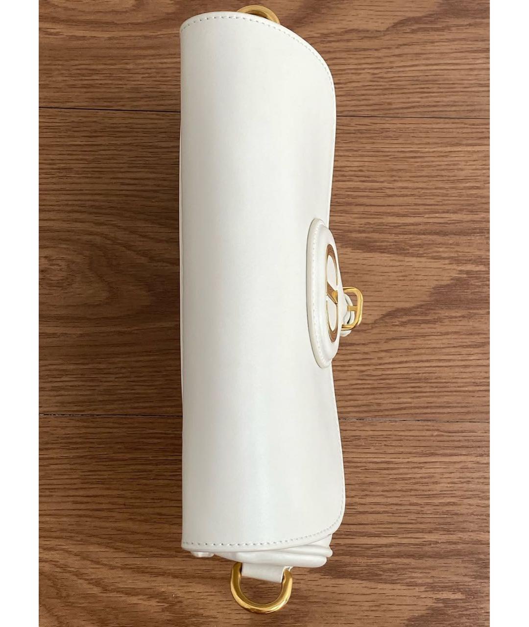 CHRISTIAN DIOR Белая кожаная сумка через плечо, фото 6