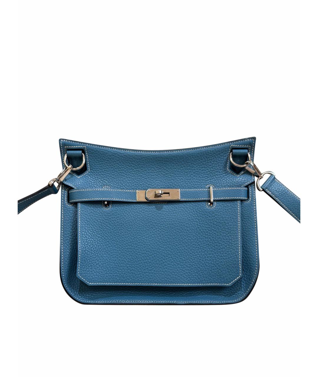 HERMES Синяя кожаная сумка через плечо, фото 1
