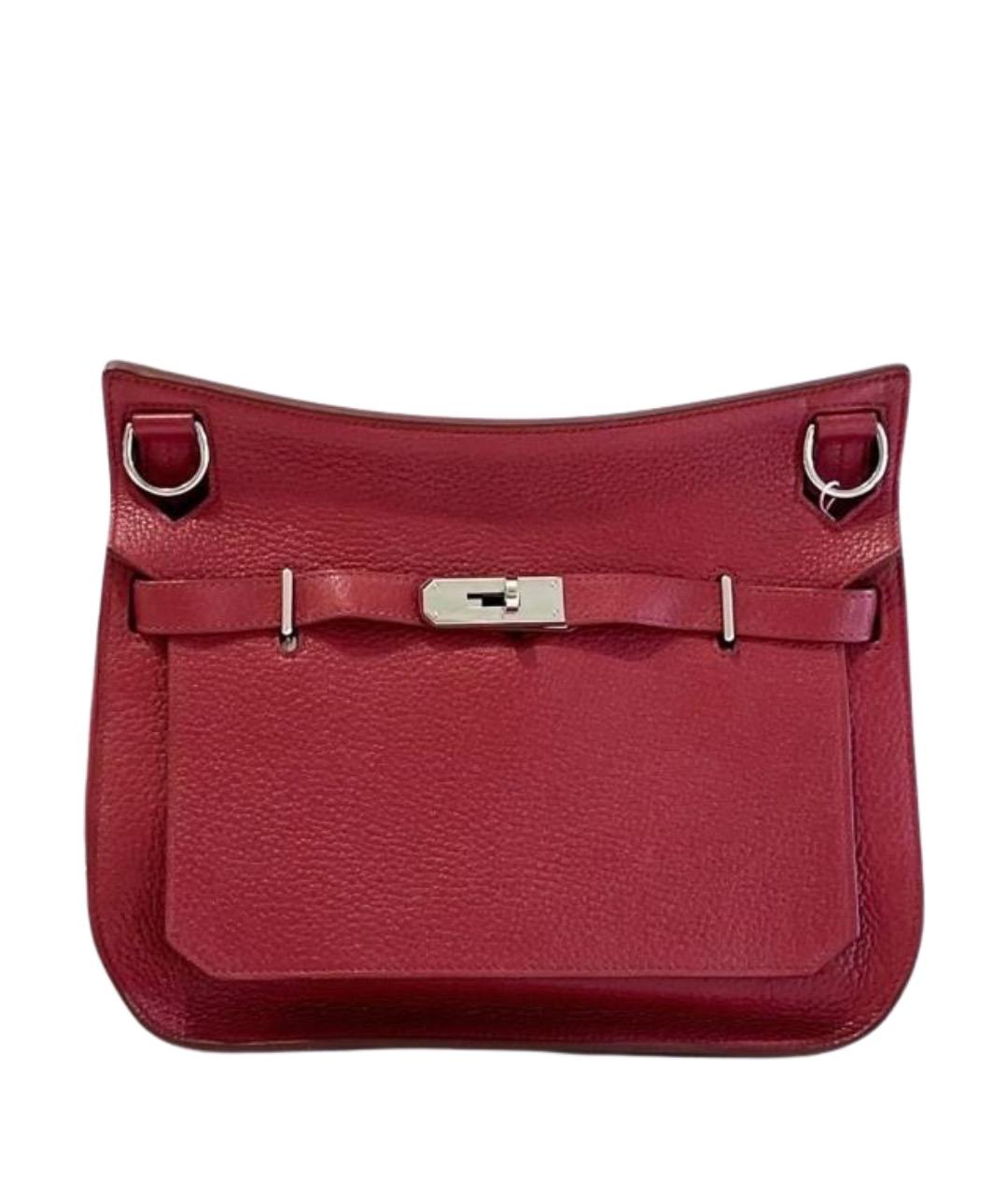 HERMES Красная кожаная сумка через плечо, фото 1