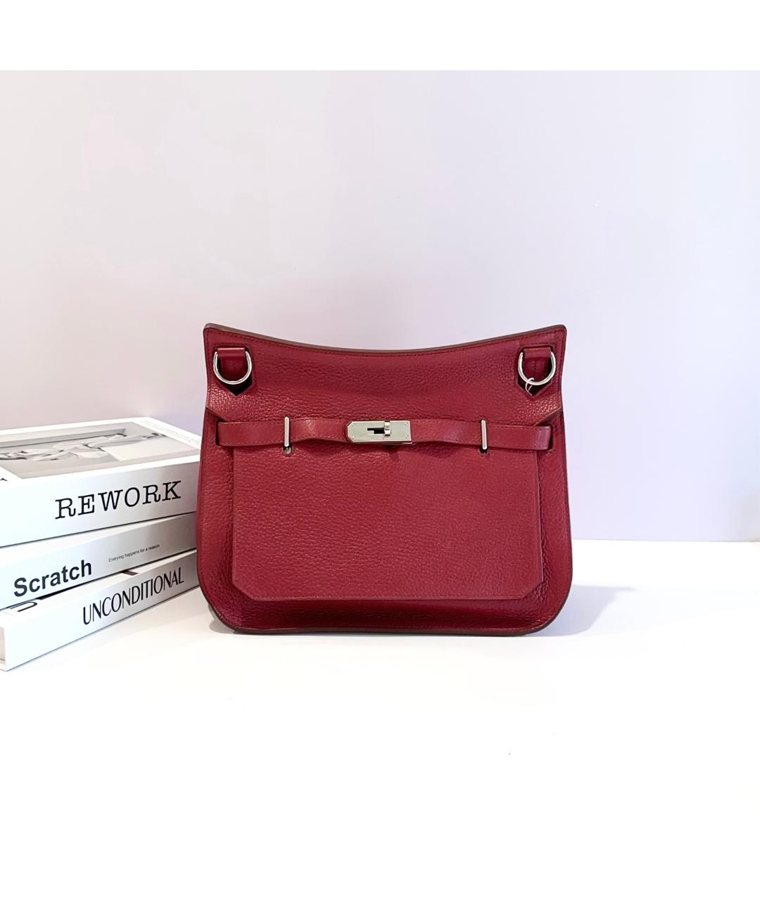 HERMES Красная кожаная сумка через плечо, фото 8