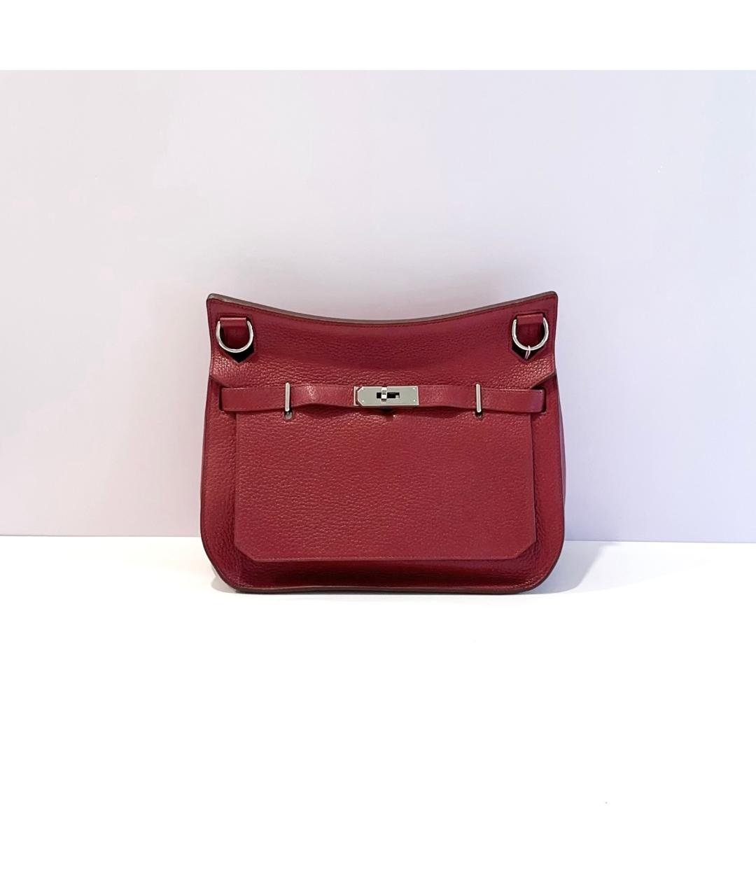 HERMES Красная кожаная сумка через плечо, фото 3