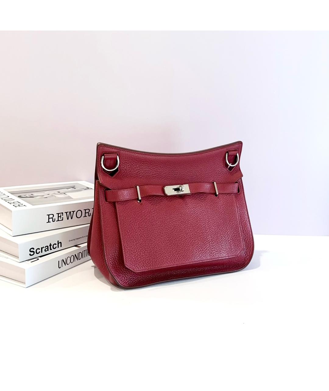 HERMES Красная кожаная сумка через плечо, фото 2