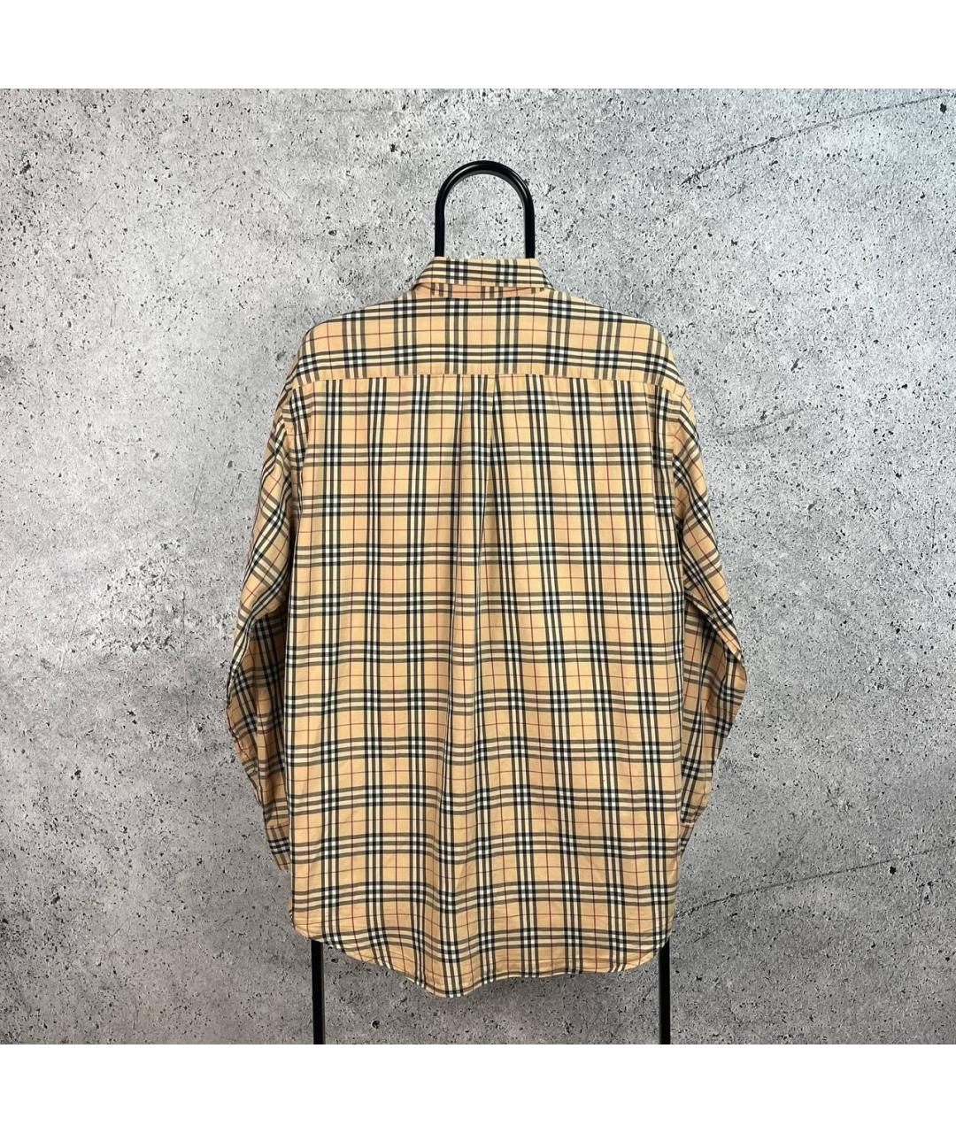 BURBERRY Бежевая хлопковая классическая рубашка, фото 3