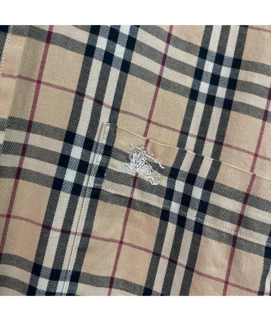 BURBERRY Бежевая хлопковая классическая рубашка, фото 5