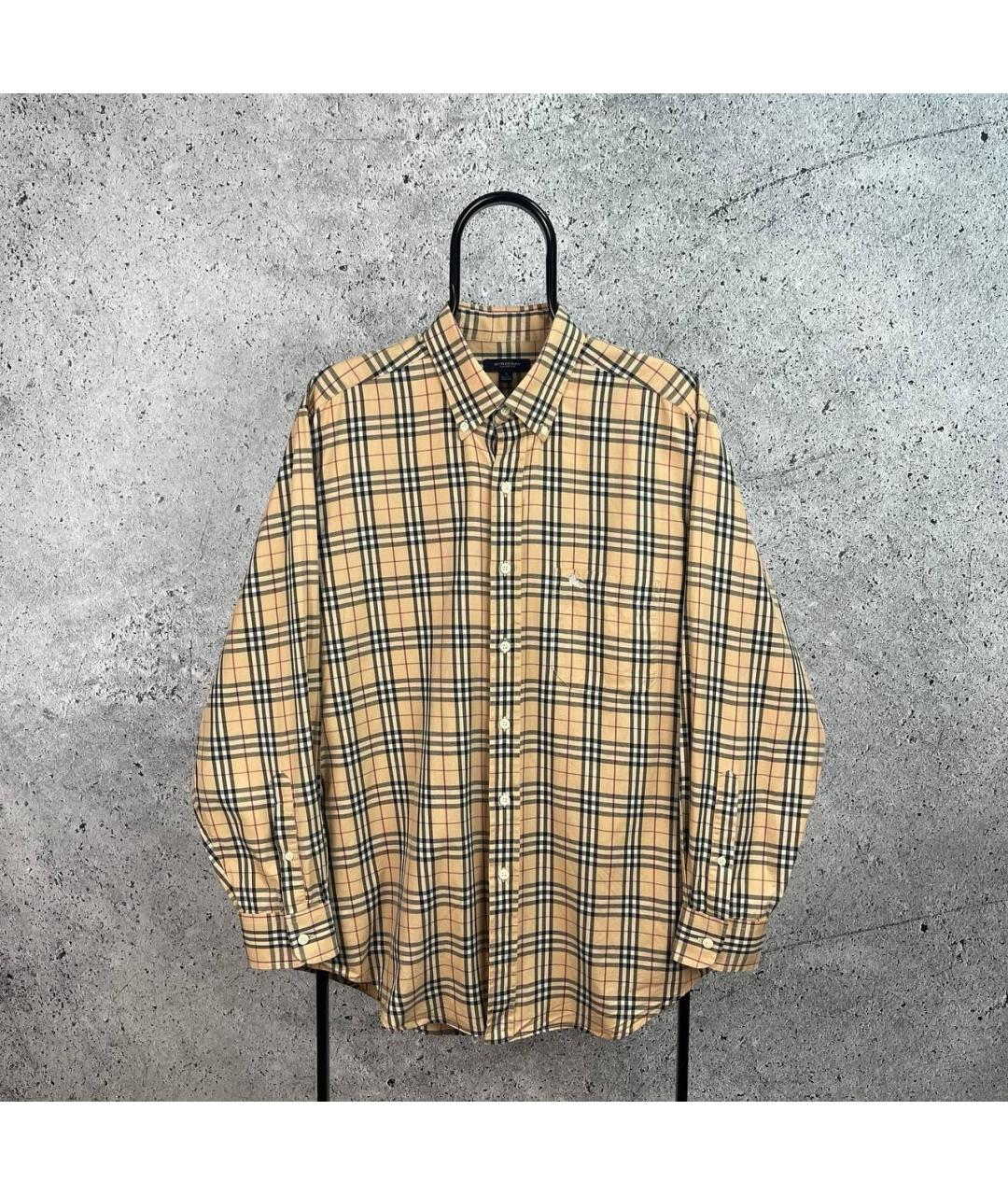 BURBERRY Бежевая хлопковая классическая рубашка, фото 9