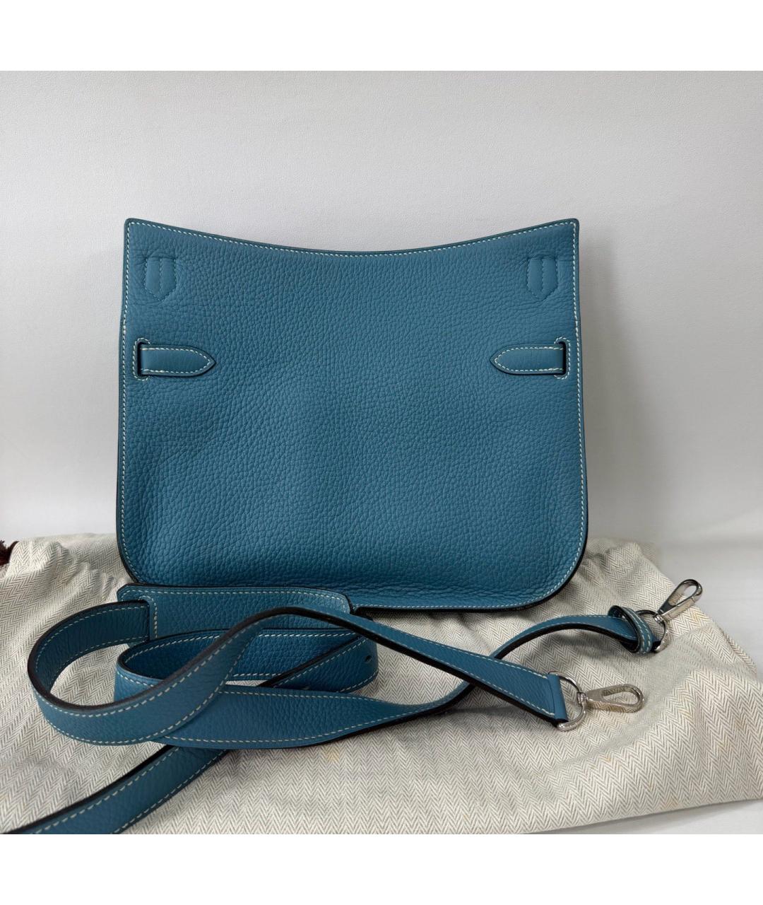 HERMES Синяя кожаная сумка через плечо, фото 2