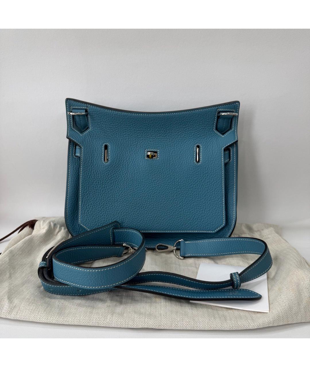 HERMES Синяя кожаная сумка через плечо, фото 8