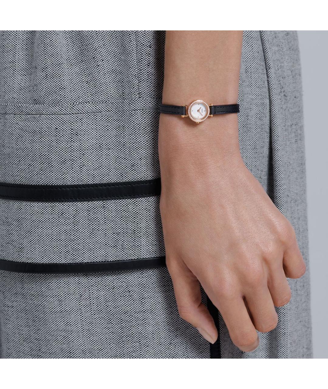 HERMES Черные часы из розового золота, фото 2